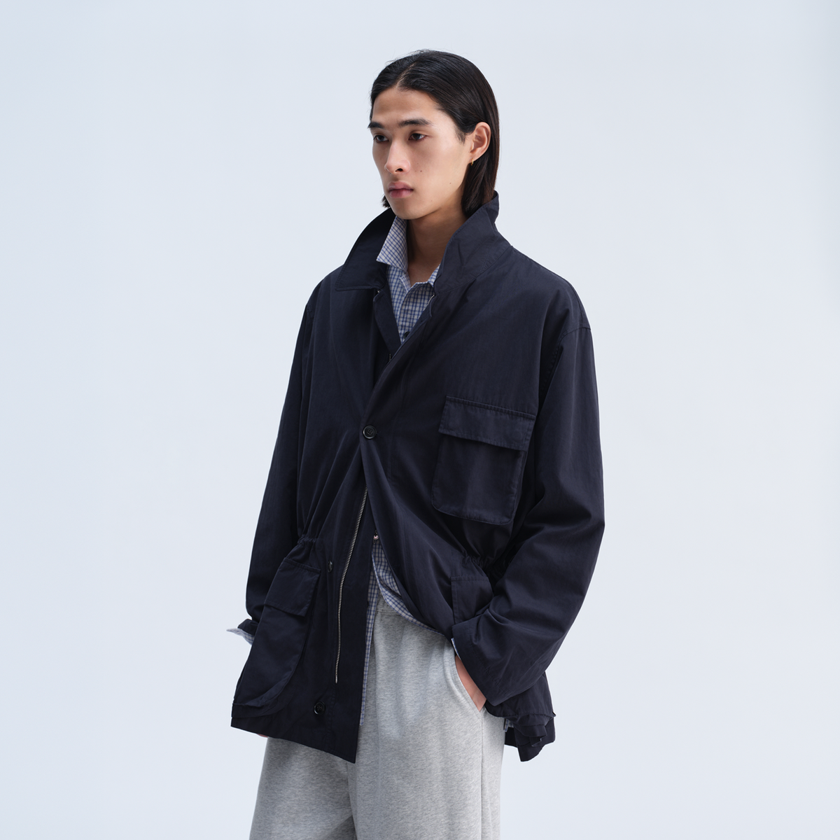 OPICLOTH Utility Nylon Multi-Pocket Jacket