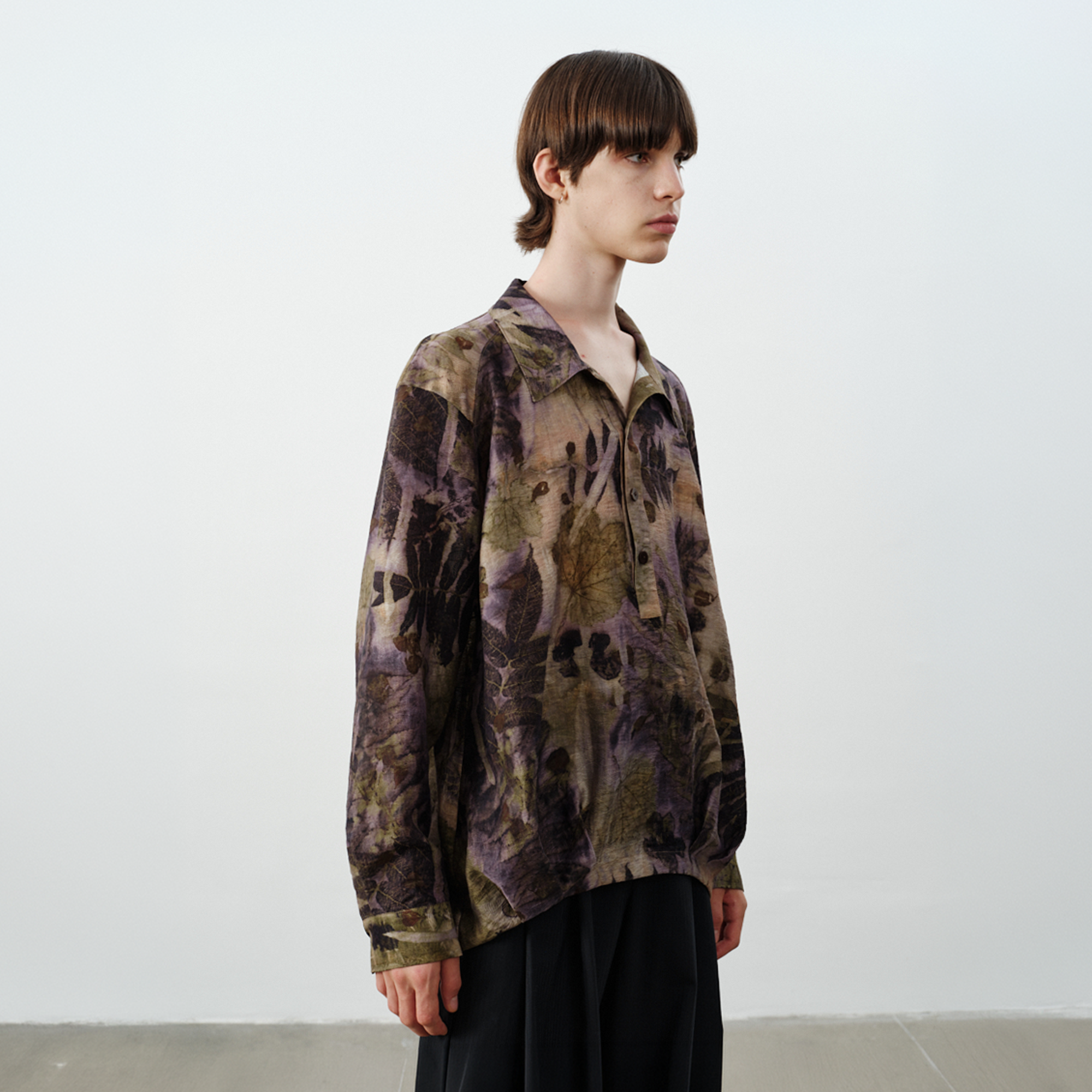 GRAINMUSTARD Retro Botanical Jacquard Tencel Shirt