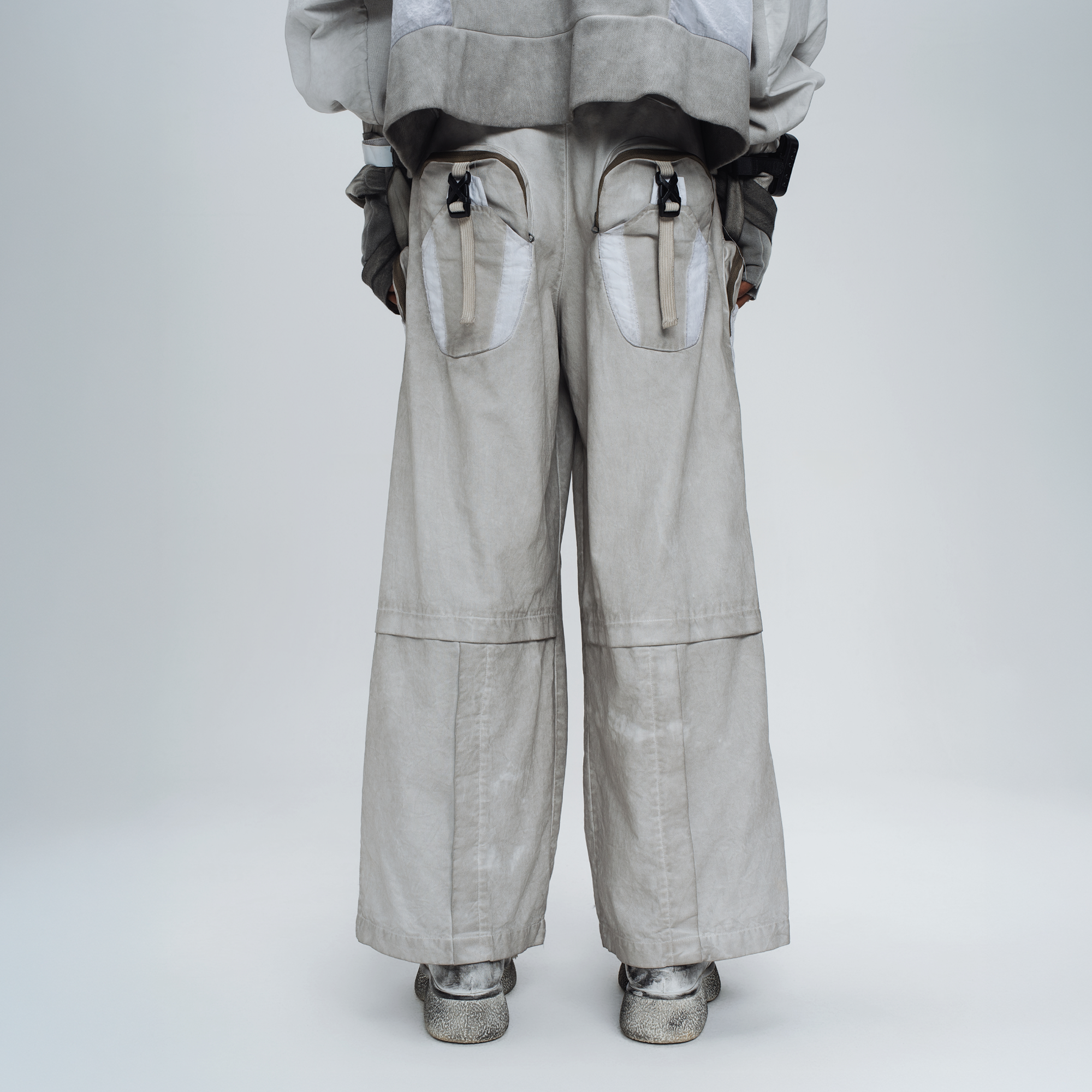 STEAM Multi-Pocket Spliced Parachute Cargo Pants