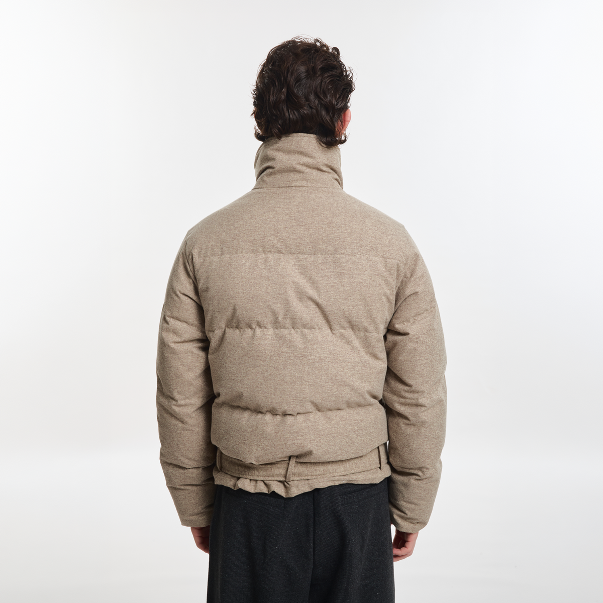 KREATE Asymmetrical Placket Multi-Collar Down Jacket