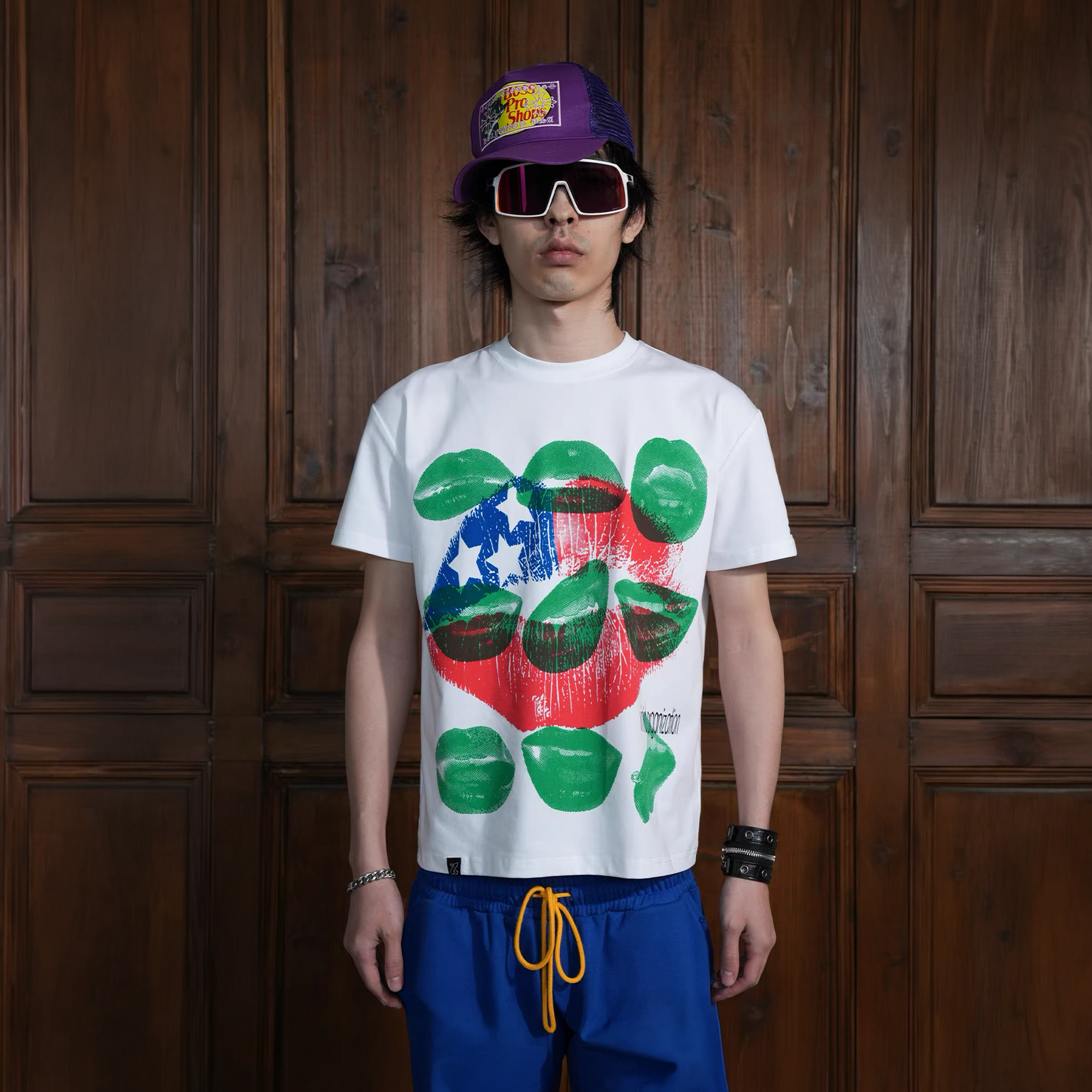 VINKID Contrast Lip Print T-Shirt