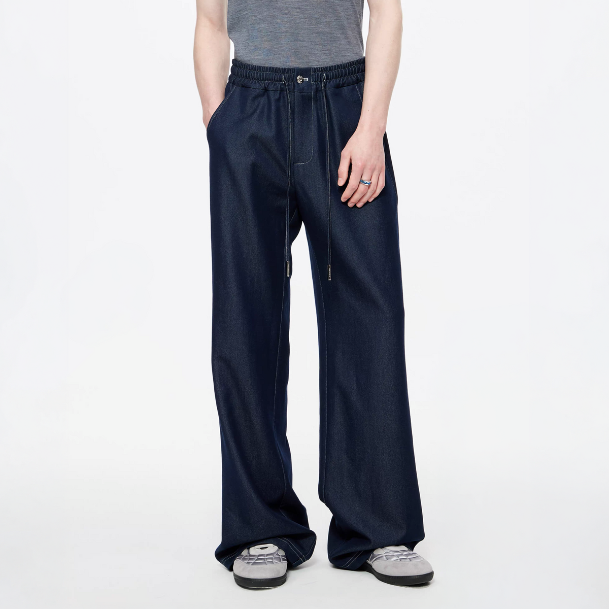 TIWILLTANG Drawstring Denim Jogger Pants