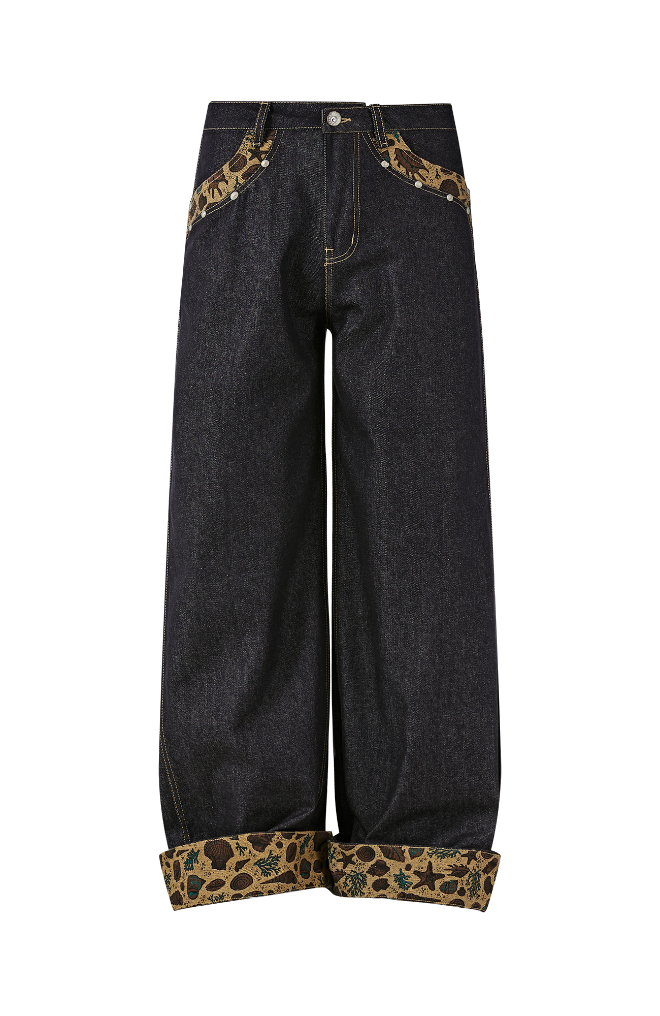 PASET Barn Cuffed Wide-Leg Jeans