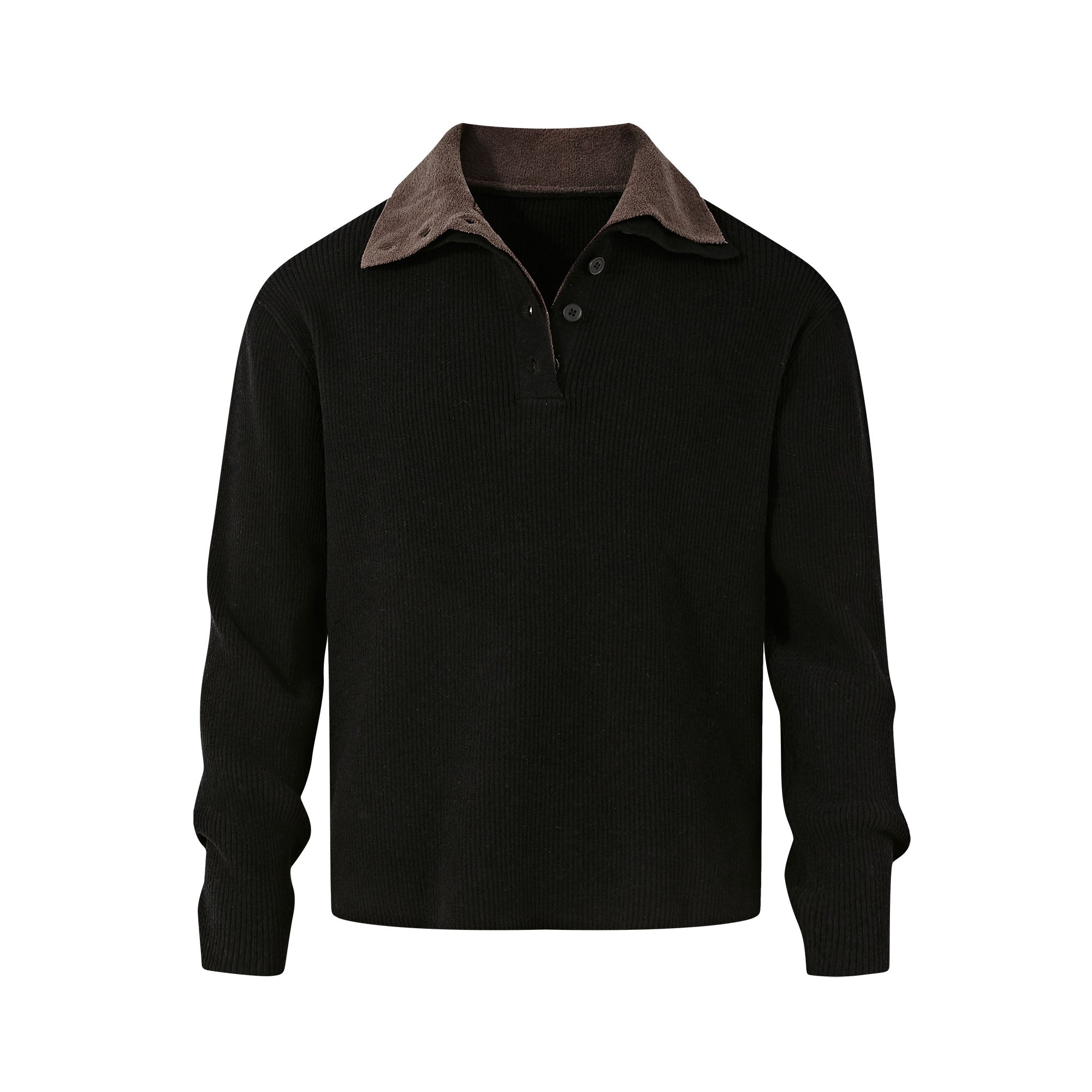 KREATE Contrast Layered Collar Ribbed Sweater, premium urban and streetwear designers apparel on PROJECTISR.com, KREATE