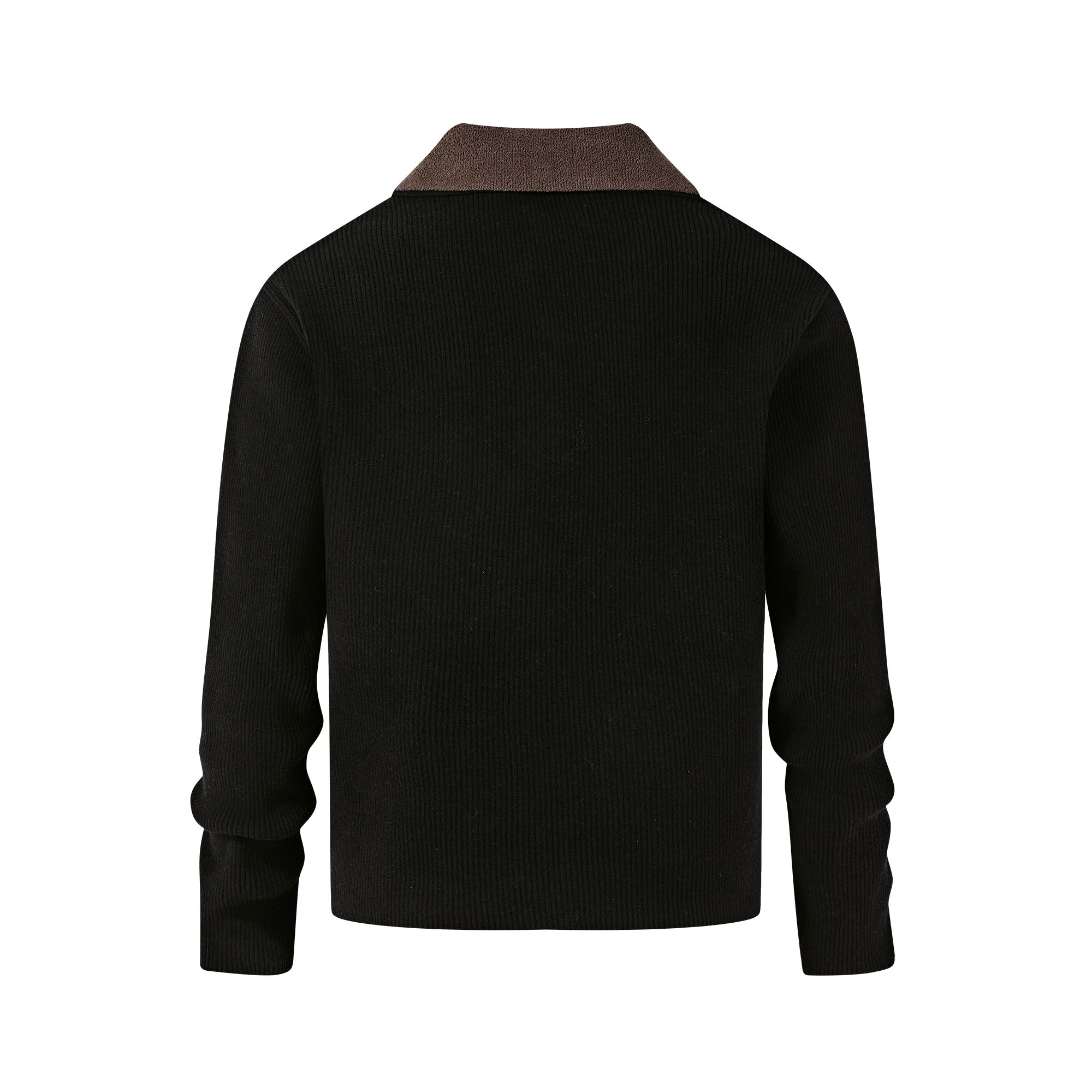 KREATE Contrast Layered Collar Ribbed Sweater, premium urban and streetwear designers apparel on PROJECTISR.com, KREATE