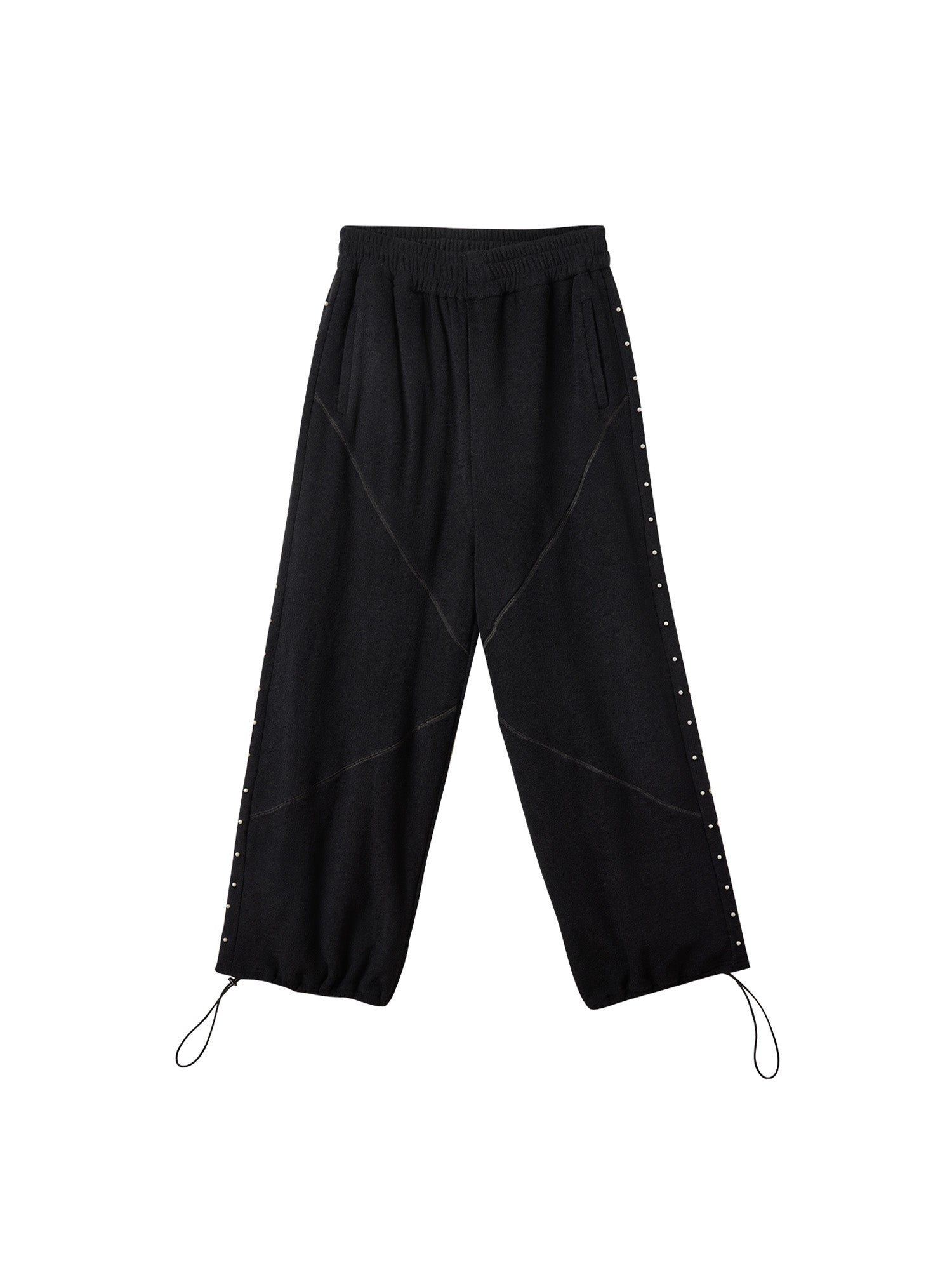 ERROR CODE ROBOT Pearl-Studded Diamond-Seam Pants, premium urban and streetwear designers apparel on PROJECTISR.com, ERROR CODE ROBOT