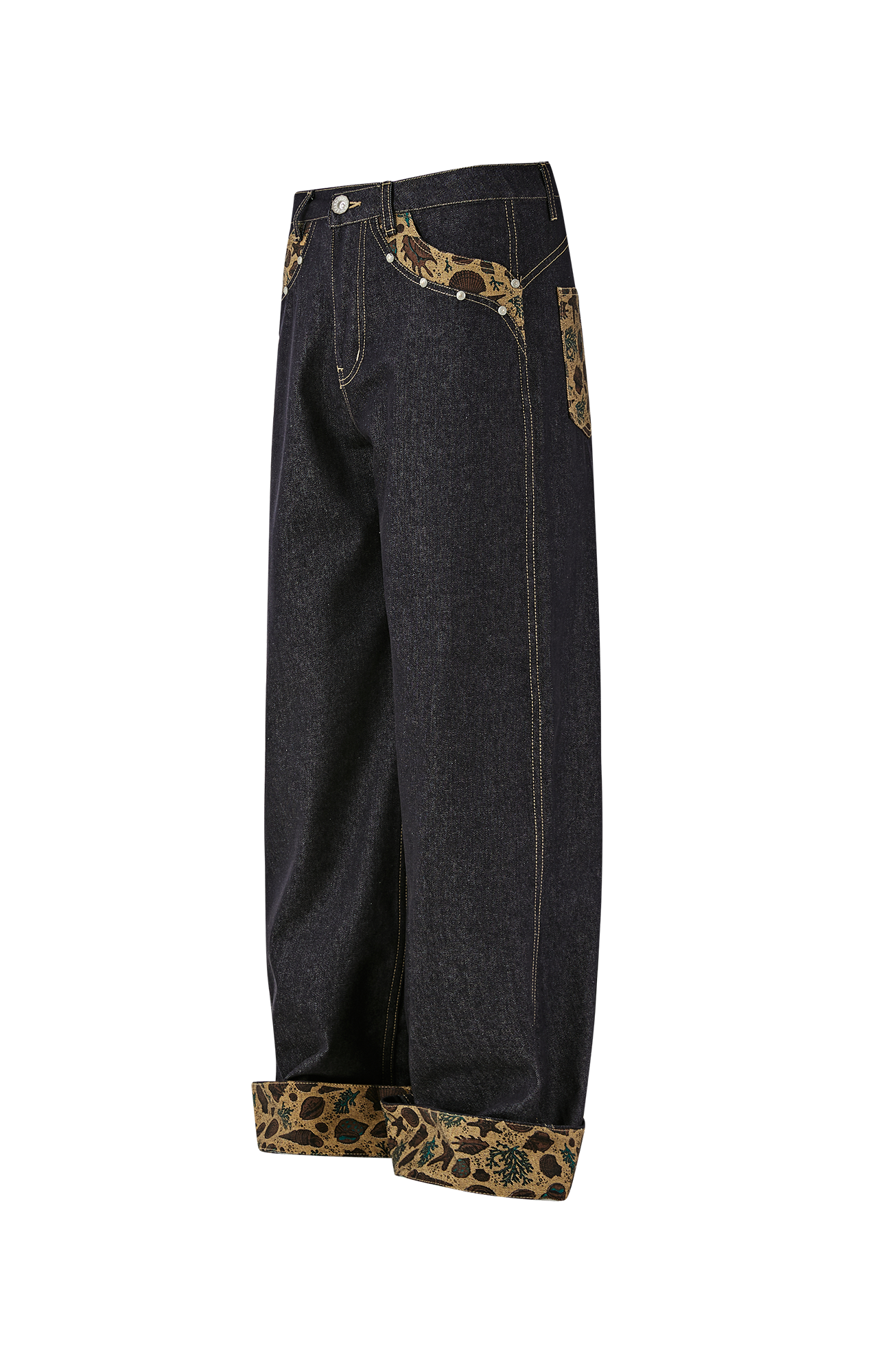 PASET Barn Cuffed Wide-Leg Jeans