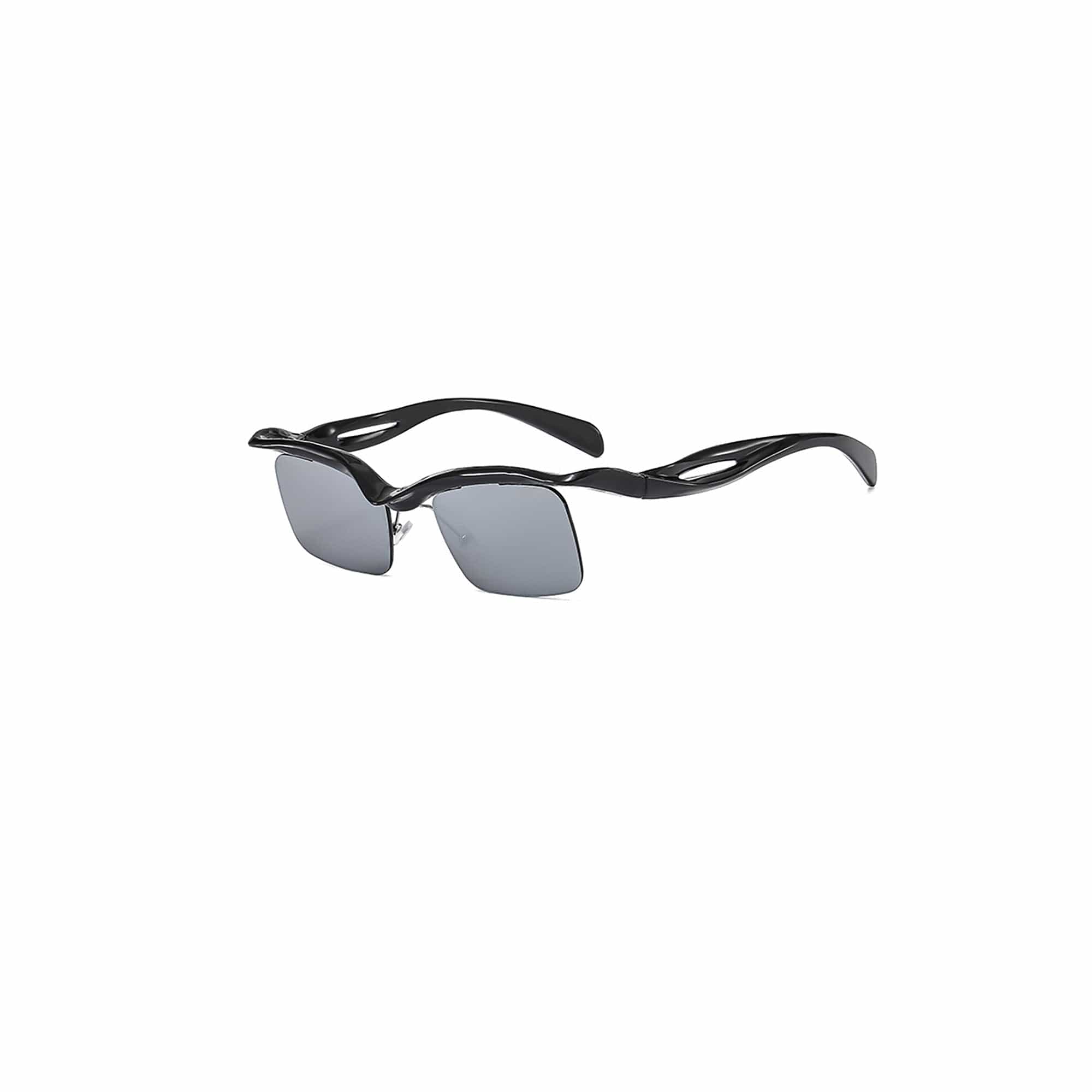 DAMAGE ASIA Streamline Arms Half-Rim Tint Sunglasses