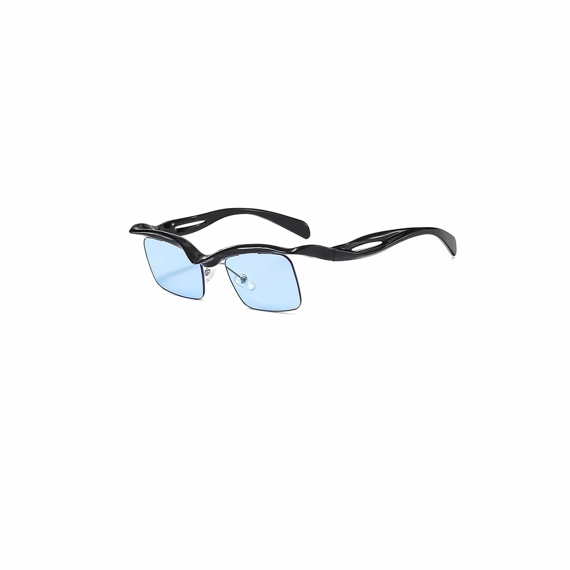 DAMAGE ASIA Streamline Arms Half-Rim Tint Sunglasses