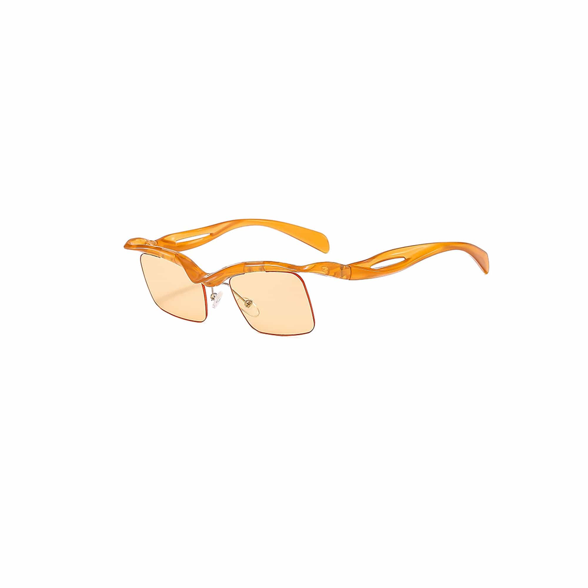 DAMAGE ASIA Streamline Arms Half-Rim Tint Sunglasses