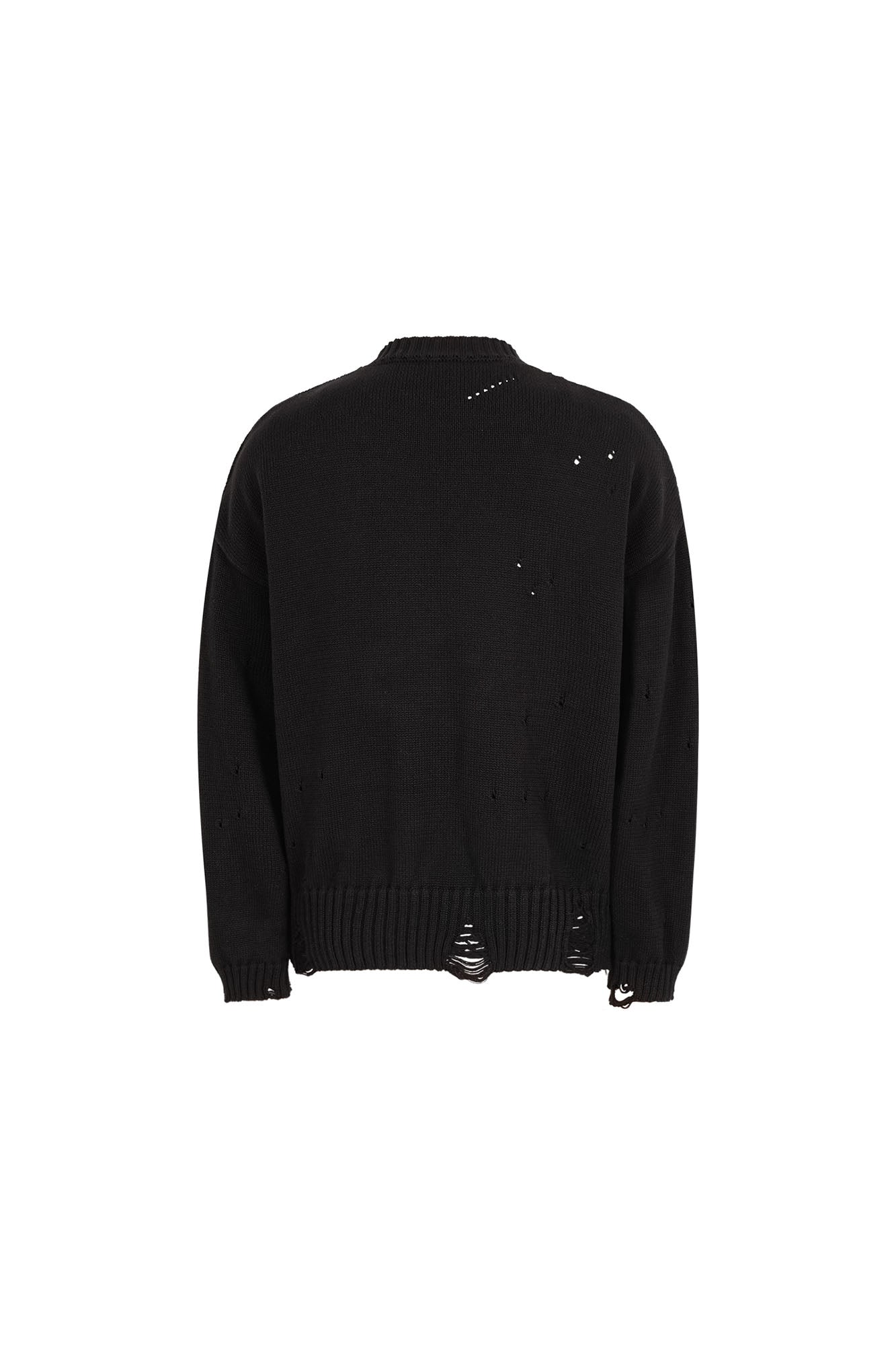 UNDERWATER Demon Portrait Distressed Sweater