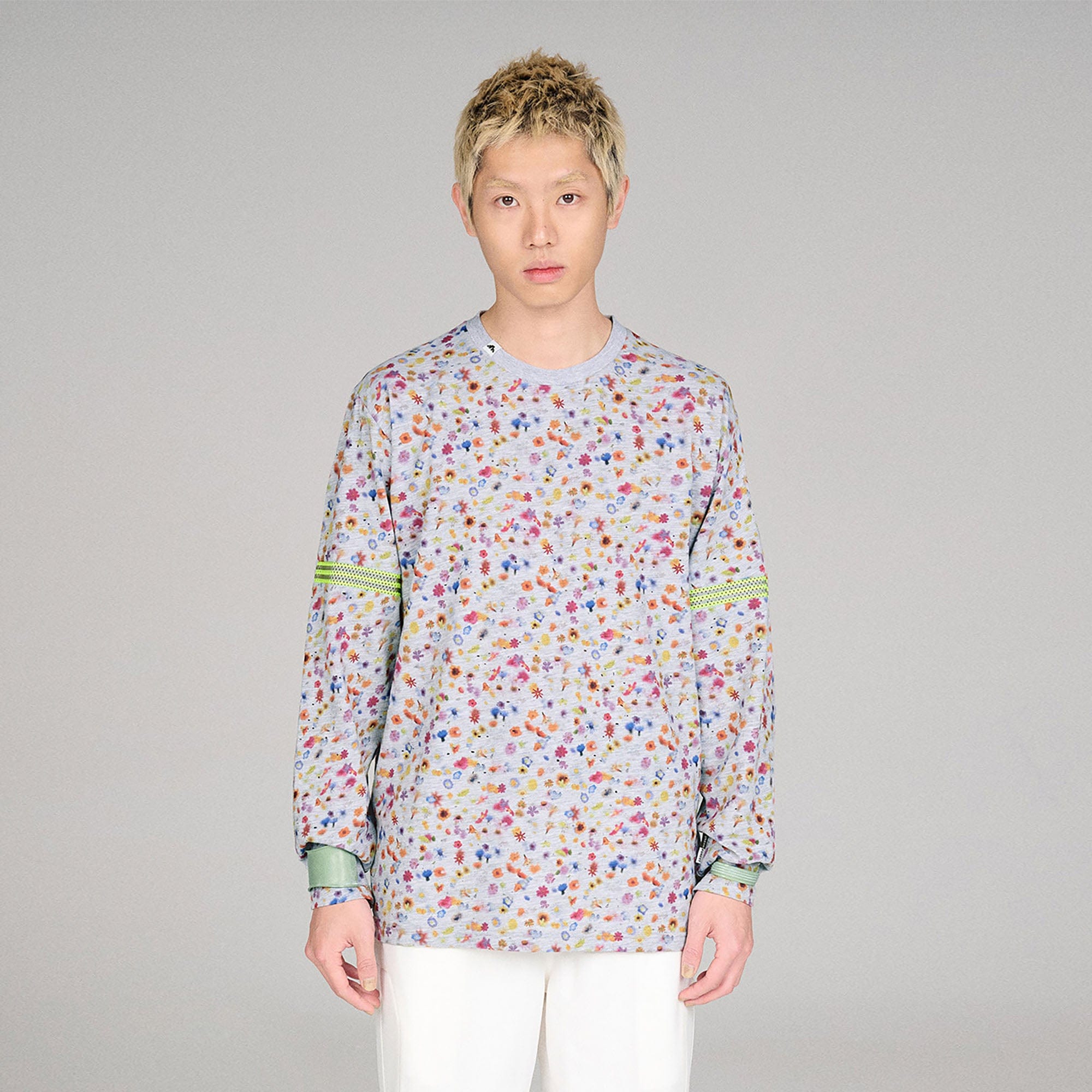 URBAN+FOREST Speckled Reflective Stripe Long-Sleeve Tee, premium urban and streetwear designers apparel on PROJECTISR.com, URBAN+FOREST