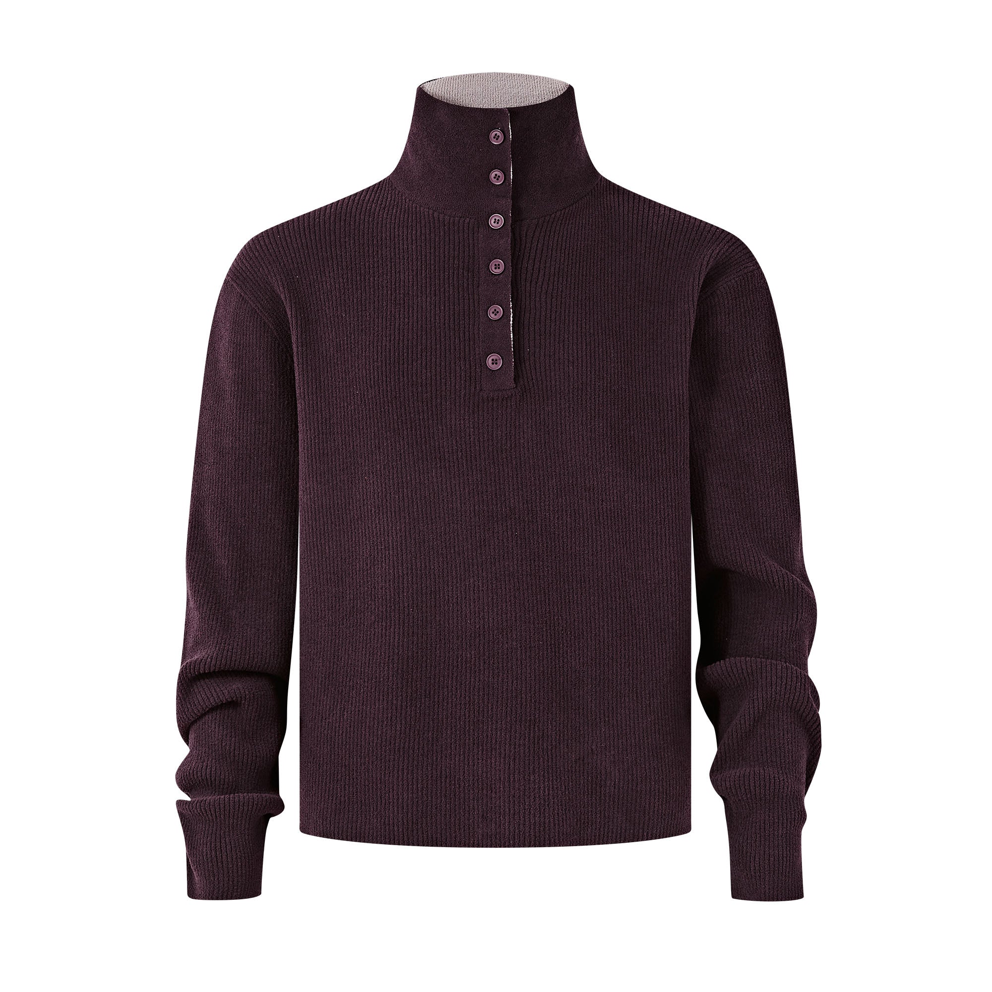 KREATE Contrast Layered Collar Ribbed Sweater, premium urban and streetwear designers apparel on PROJECTISR.com, KREATE