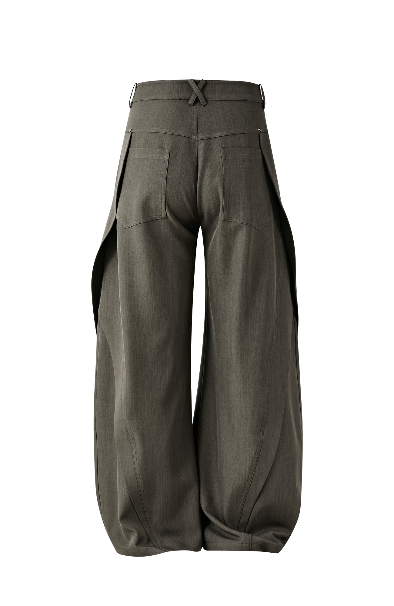 PASET Curved Seam Draped Trousers