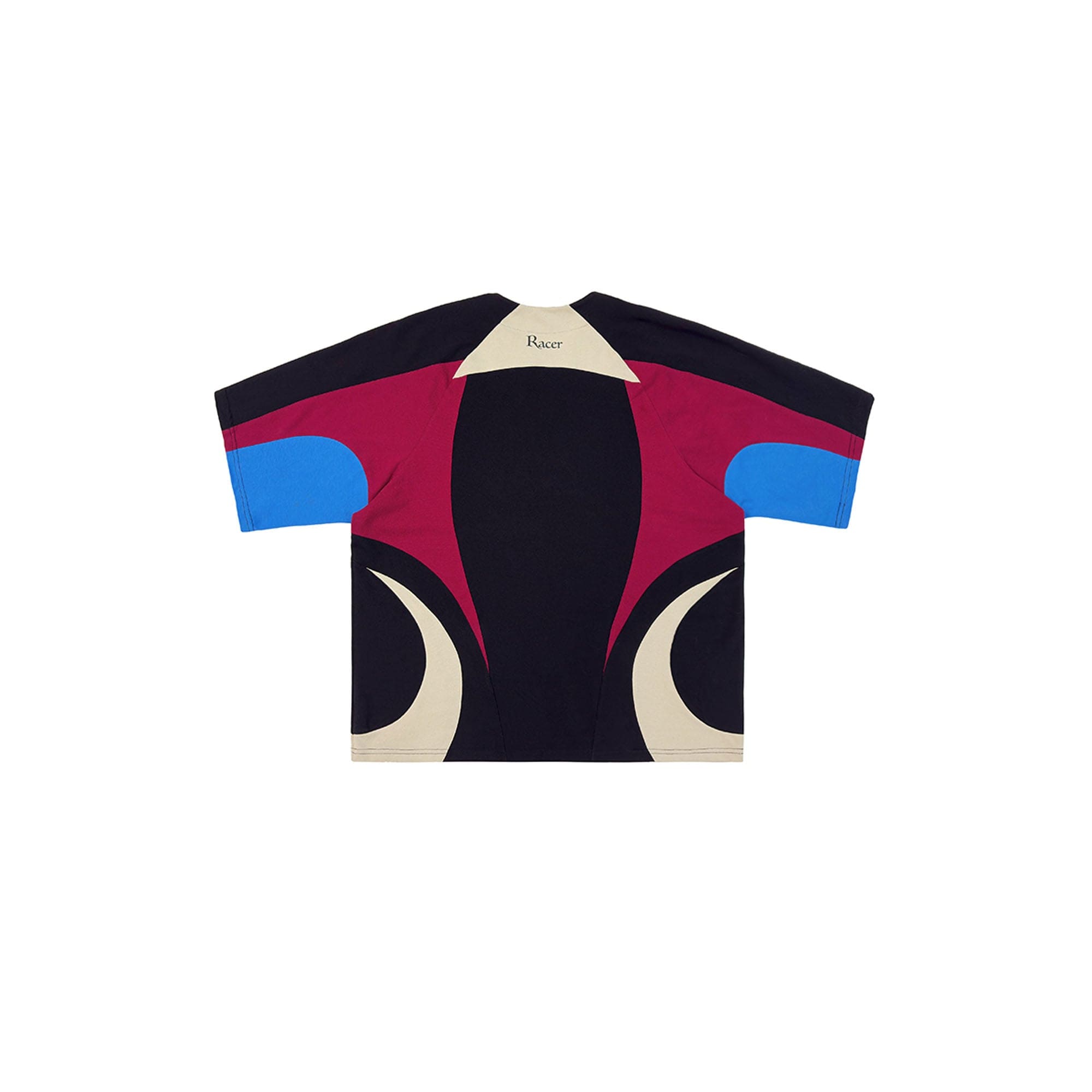 MIICHOUS Racing Contrast Panel Spliced Oversized T-Shirt