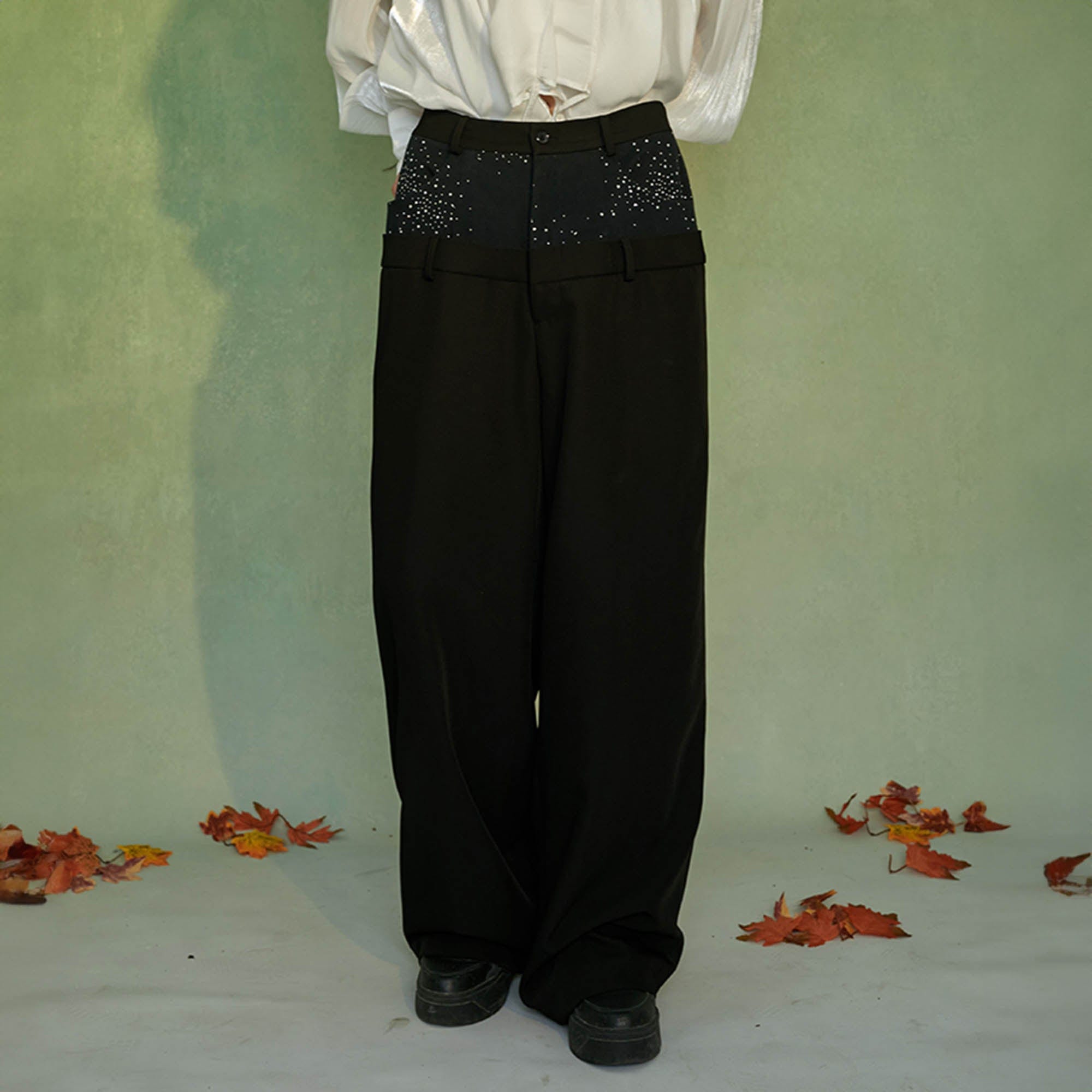 JIECHI Diamond Double-Waist Trousers, premium urban and streetwear designers apparel on PROJECTISR.com, JIECHI