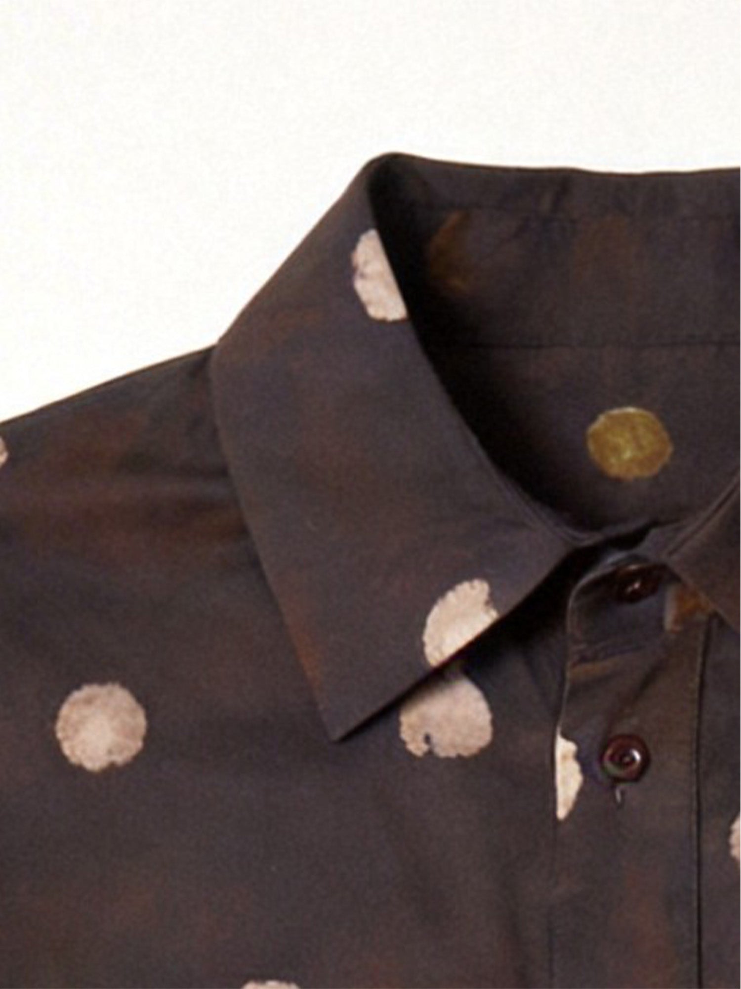 TUIMU Polka Dot Draped Panel Shirt, premium urban and streetwear designers apparel on PROJECTISR.com, TUIMU