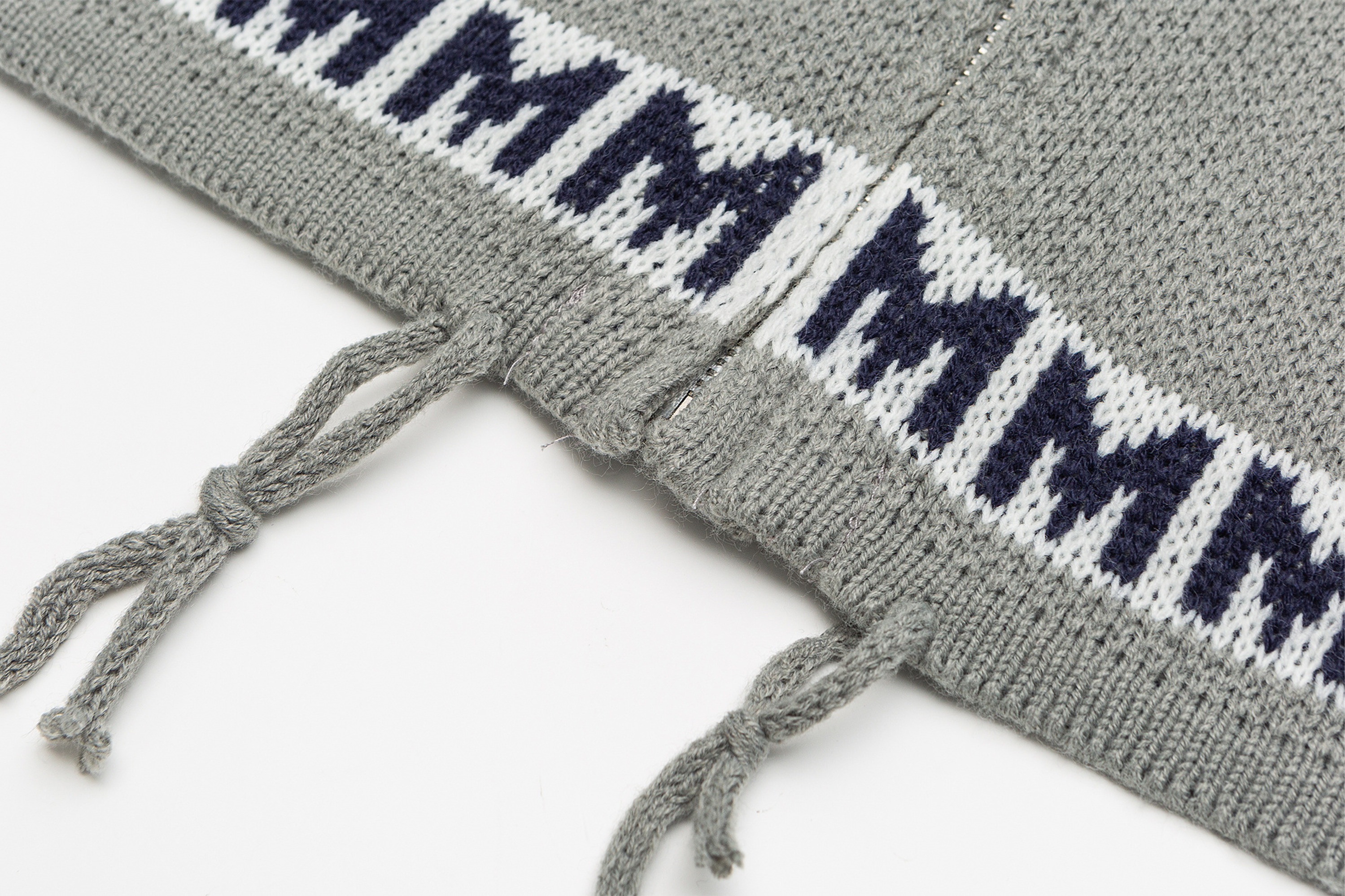 ME DA IGUAL Number-Jacquard Knit Zip Hoodie