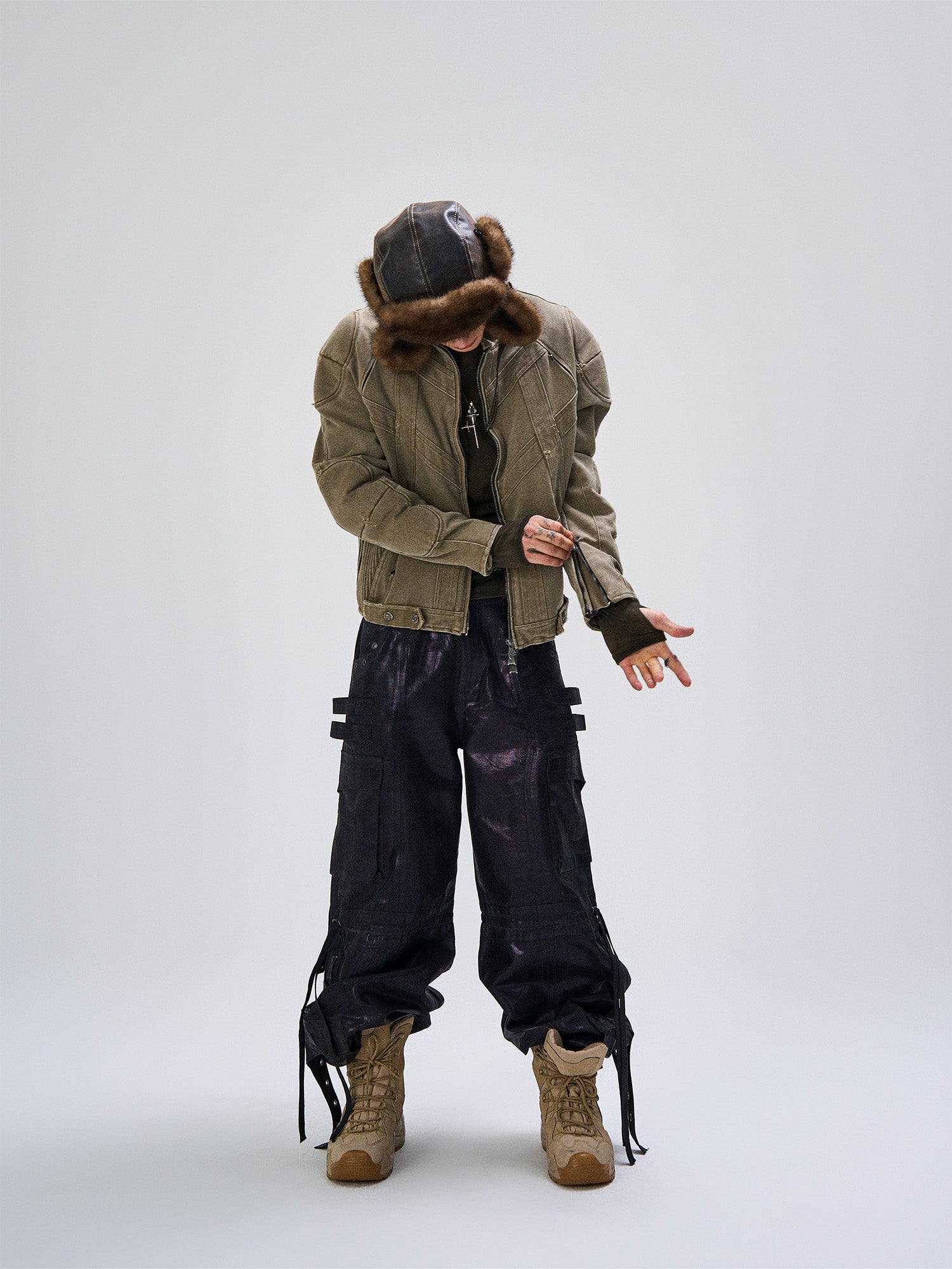 FLYERRER Panel Armor Moto Canvas Jacket, premium urban and streetwear designers apparel on PROJECTISR.com, FLYERRER