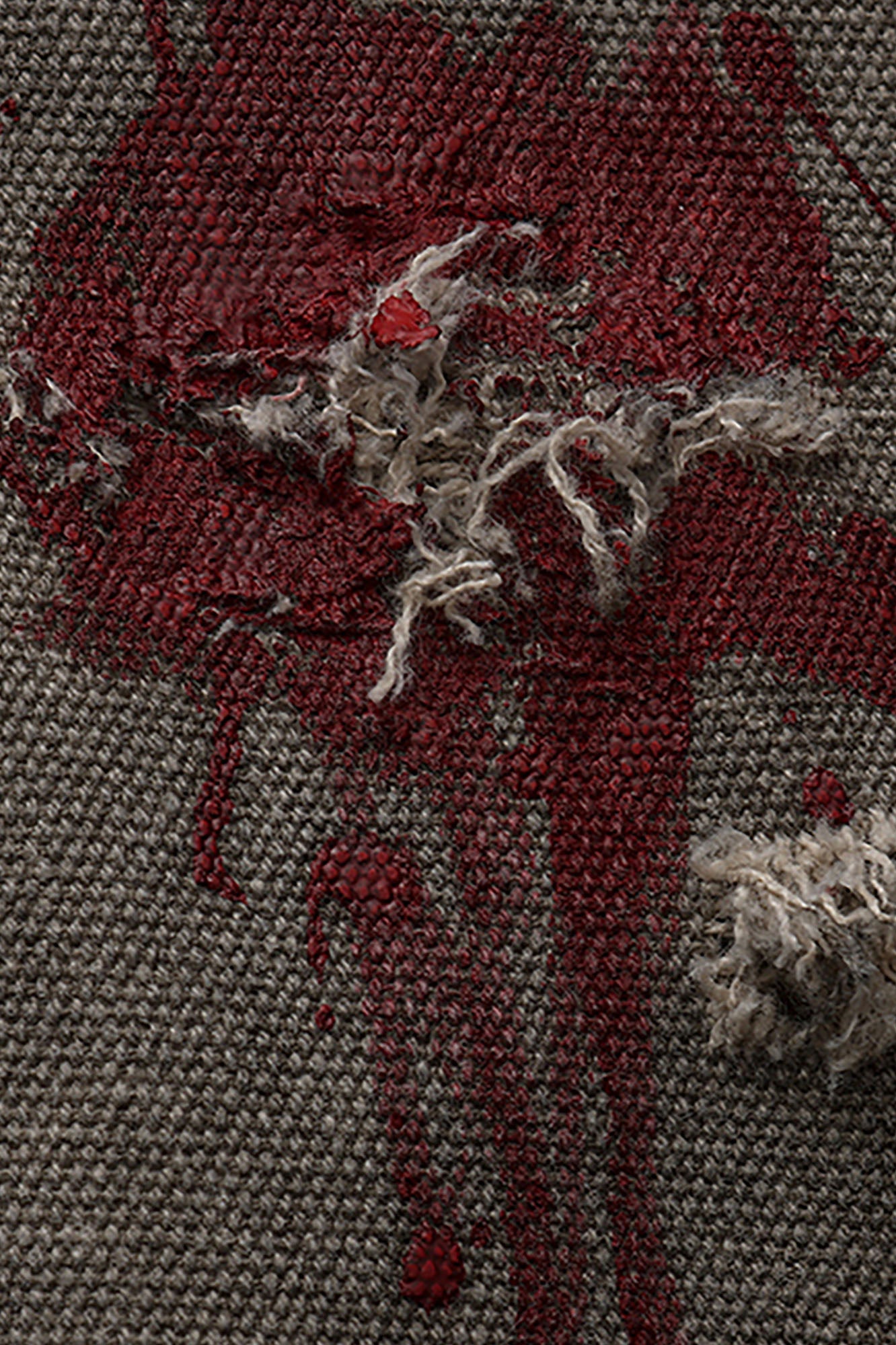 LUUUCAM Dirty-Fit Distressed Canvas Bomber Jacket