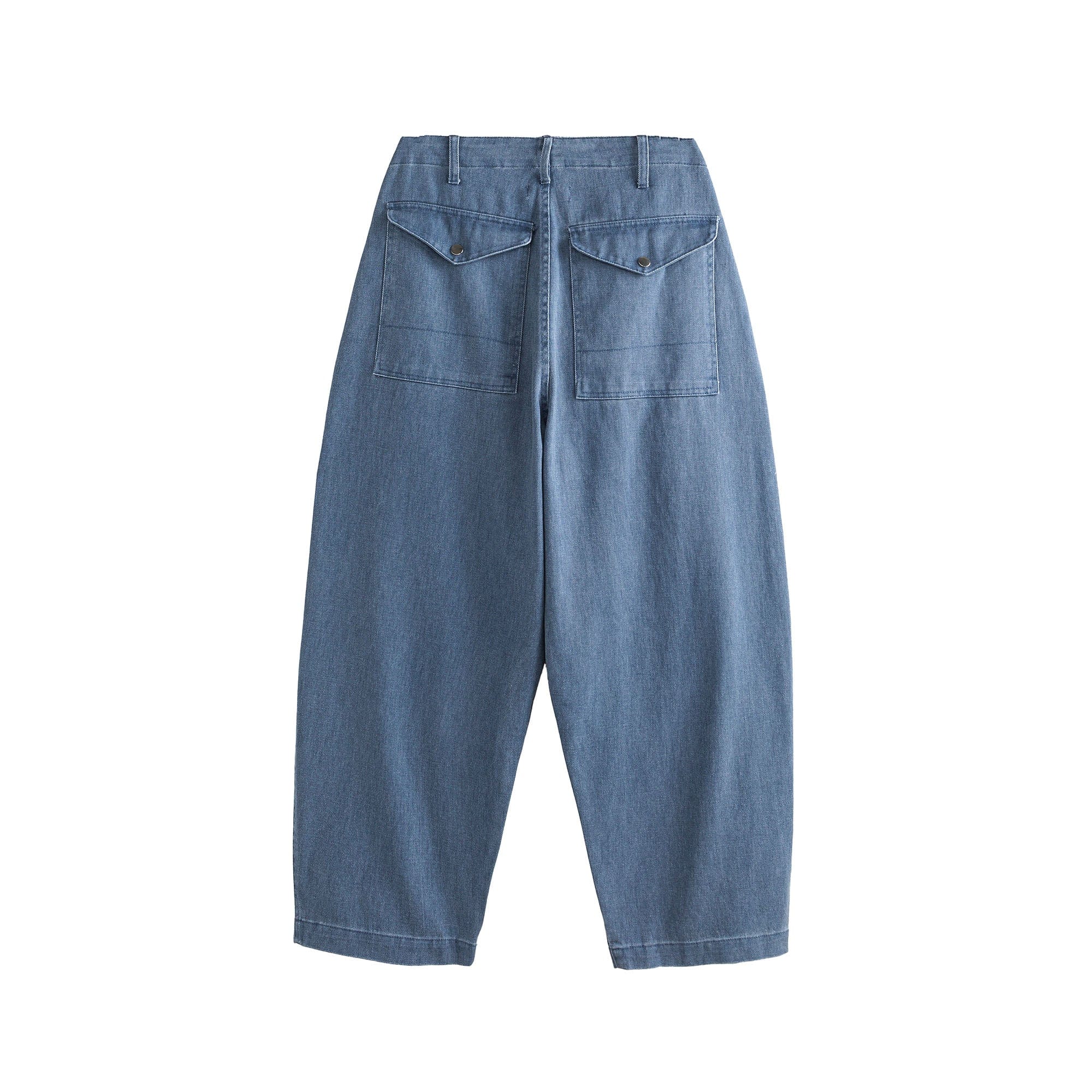 ME DA IGUAL Asymmetrical Snap Wide-Leg Cargo Jeans, premium urban and streetwear designers apparel on PROJECTISR.com, ME DA IGUAL