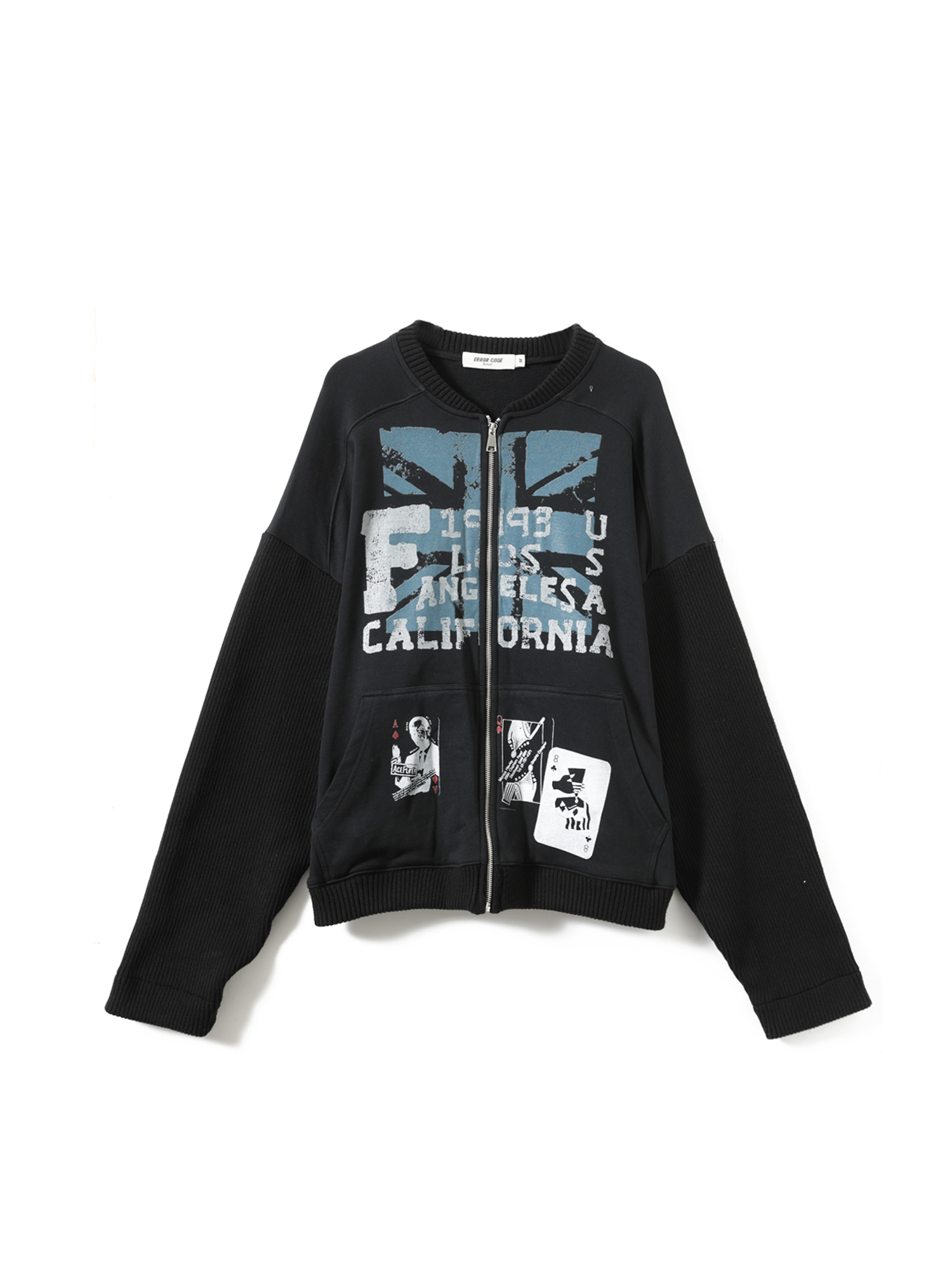 ERROR CODE ROBOT Union Jack Graphic Oversized Jacket