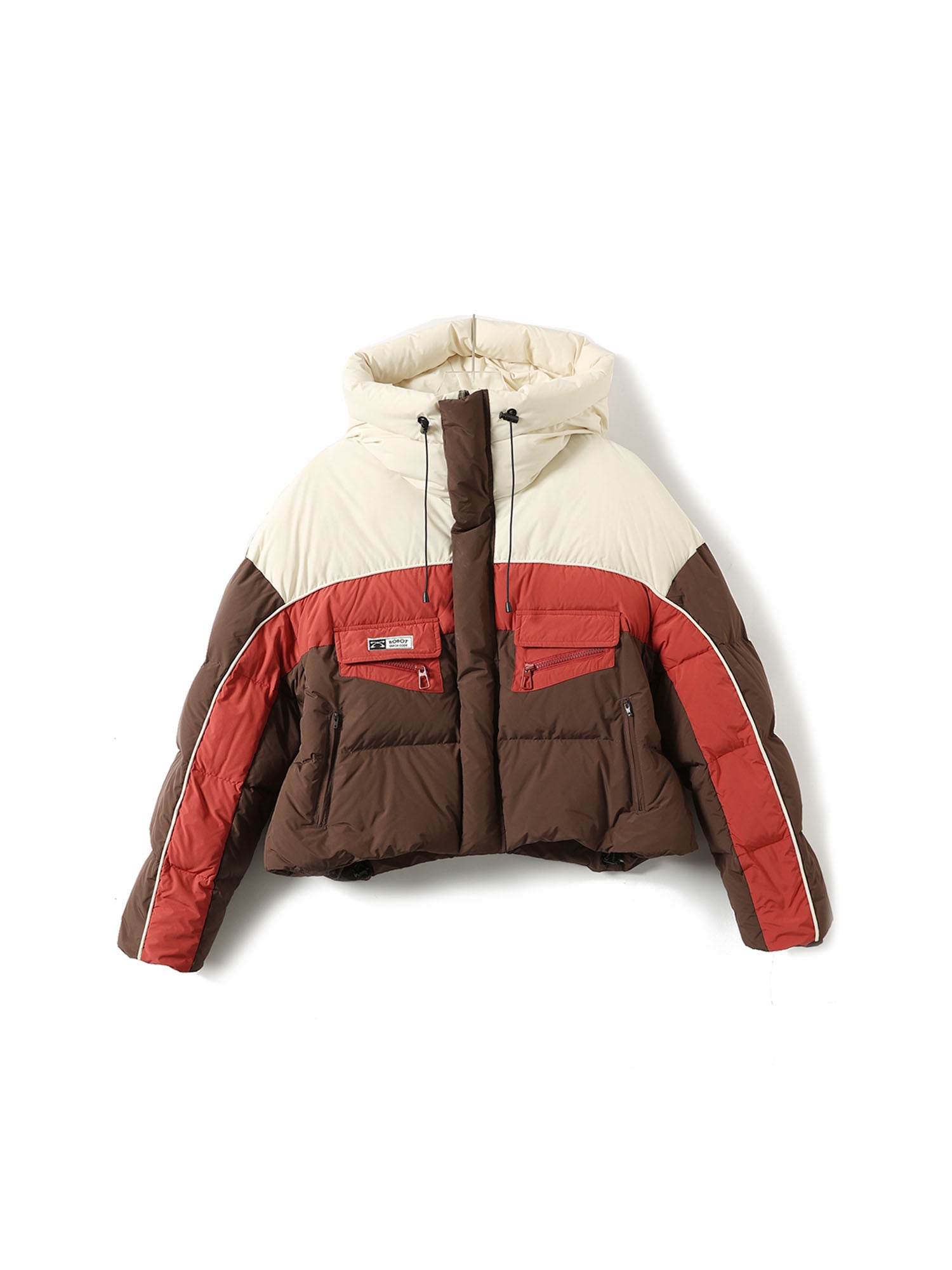 ERROR CODE ROBOT Contrast Cropped Down Jacket, premium urban and streetwear designers apparel on PROJECTISR.com, ERROR CODE ROBOT