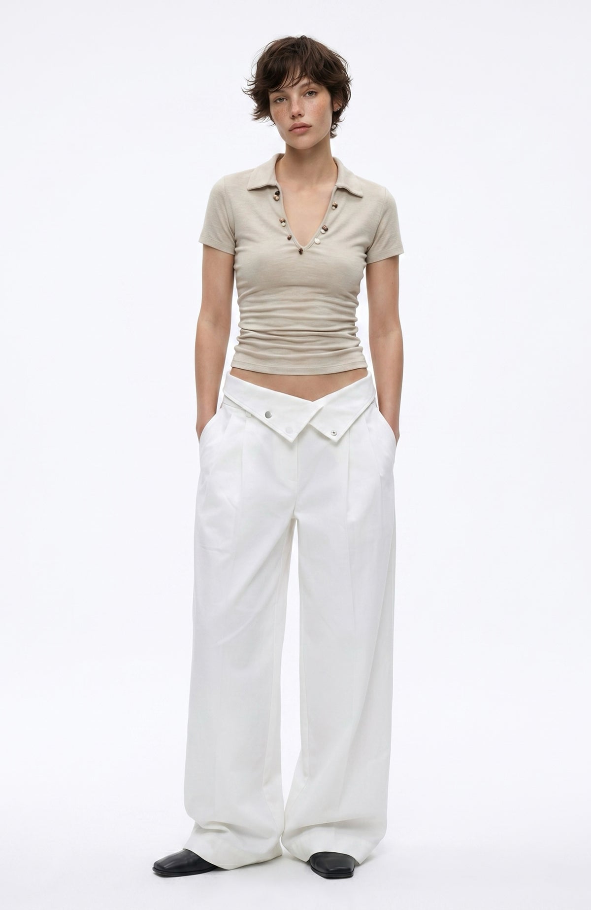 ELETEIZE Relaxed Wide-Leg Trousers