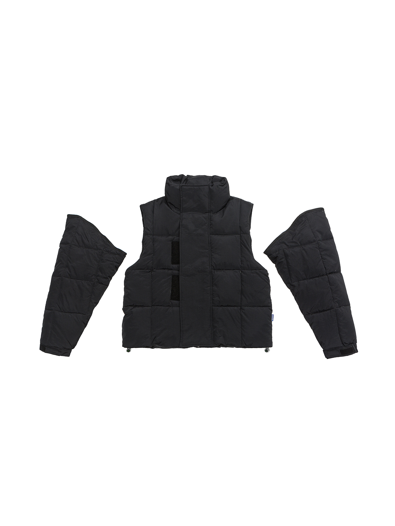 ME DA IGUAL Detachable Sleeve Stand-Collar Quilted Jacket