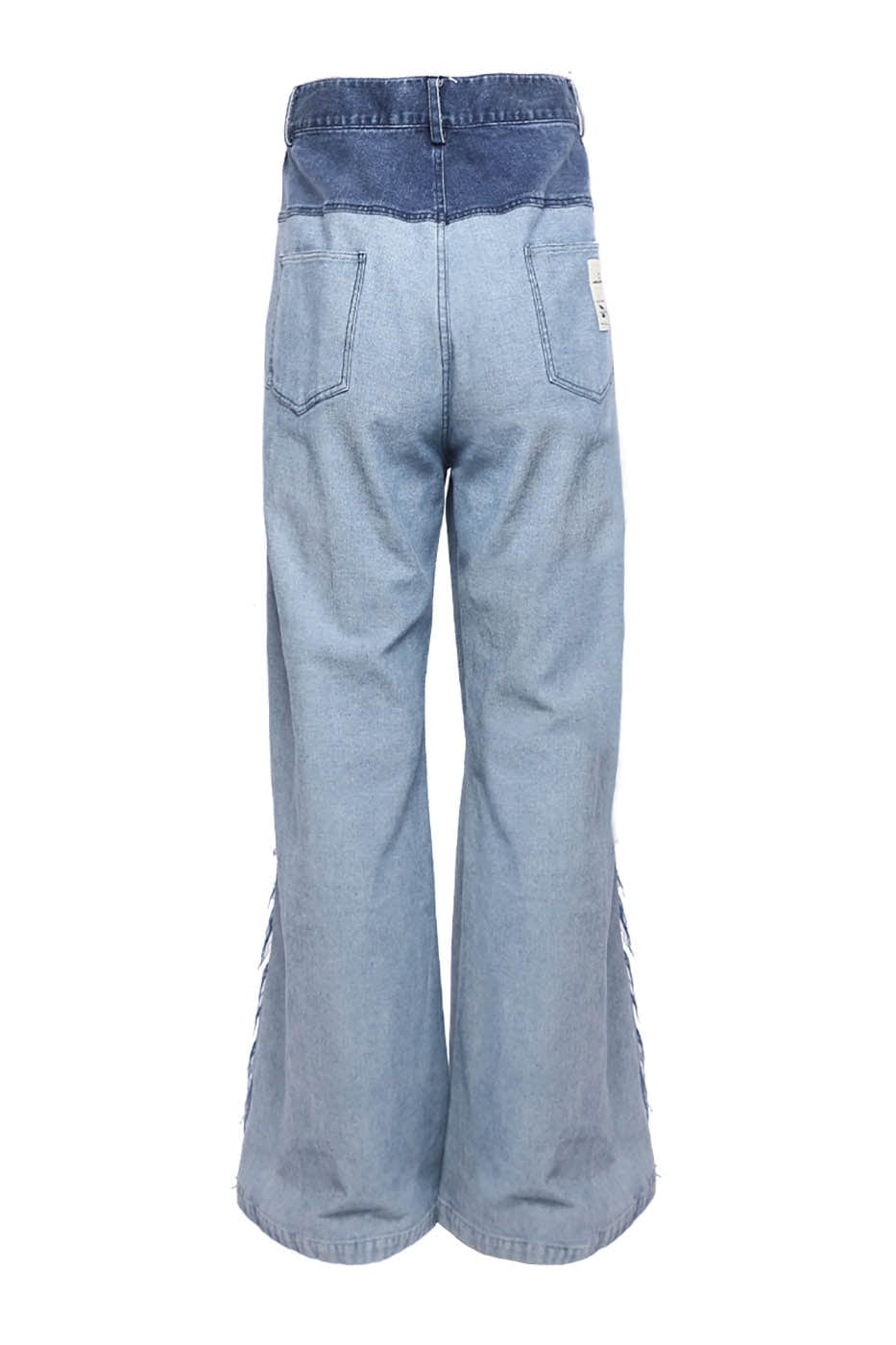 RELABEL Deconstructed Washed Frayed Jeans, premium urban and streetwear designers apparel on PROJECTISR.com, RELABEL