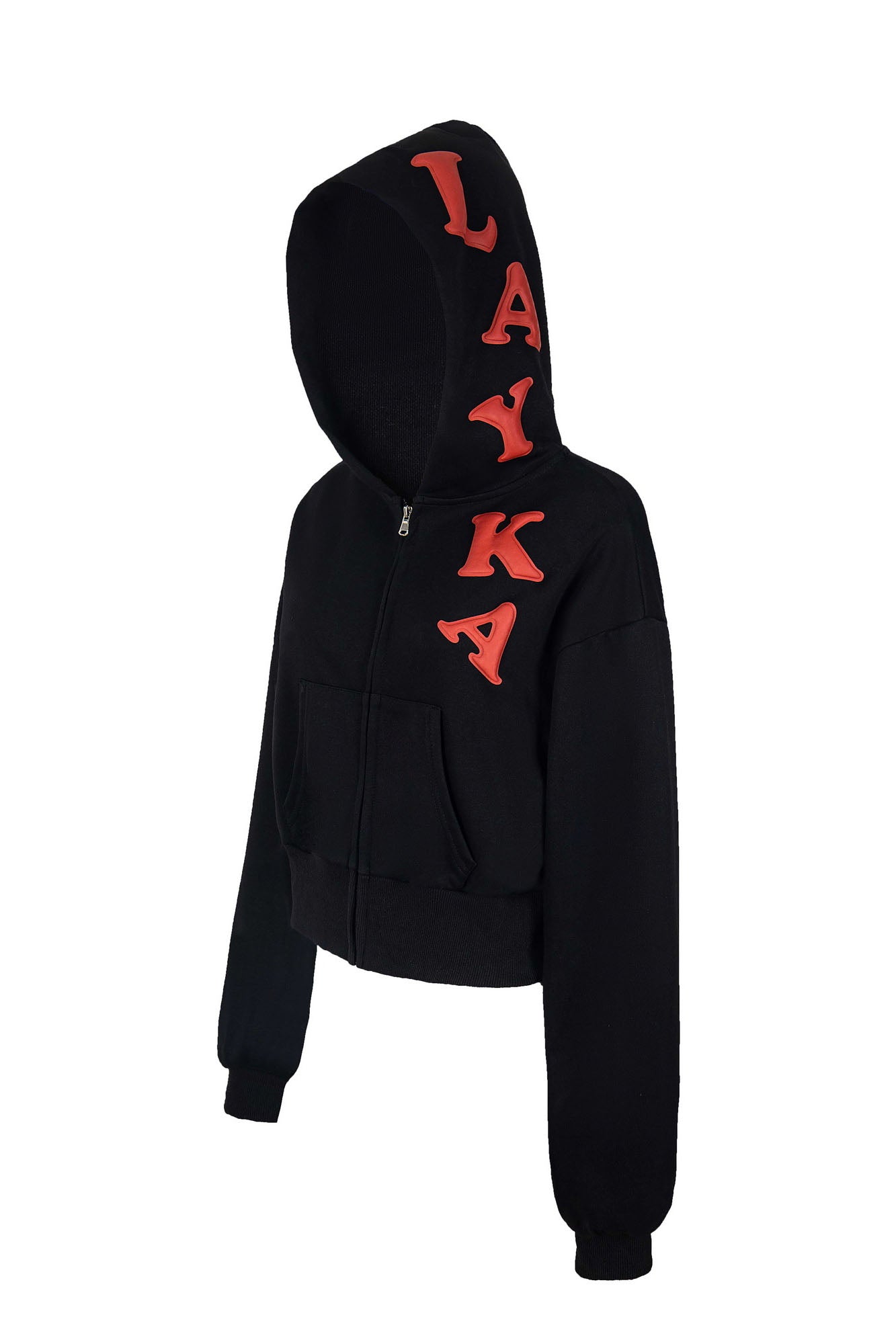 CLP Letter Patch Cropped Zip-Up Hoodie, premium urban and streetwear designers apparel on PROJECTISR.com, CLP