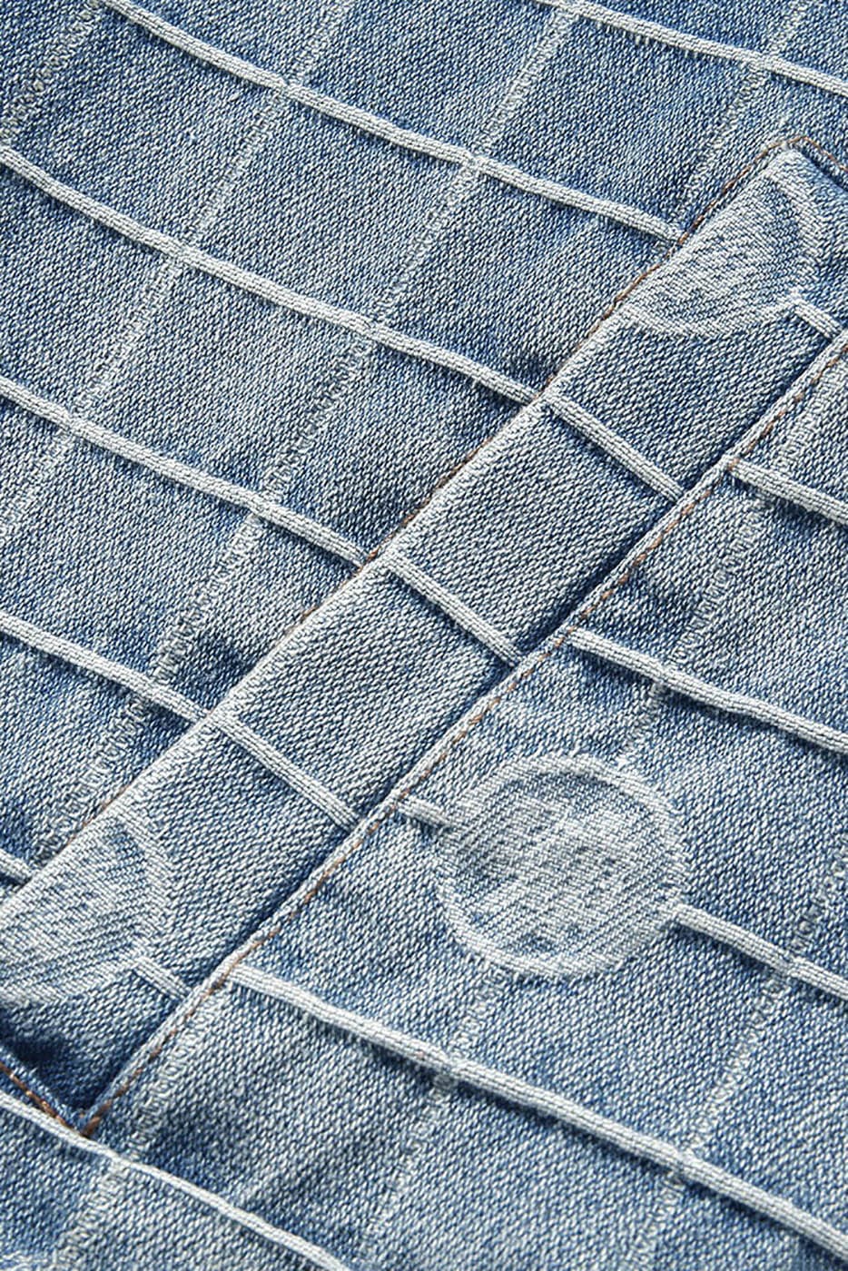 1997 POSTOFFICE Chess Monogram Denim Jacket, premium urban and streetwear designers apparel on PROJECTISR.com, 1997 POSTOFFICE