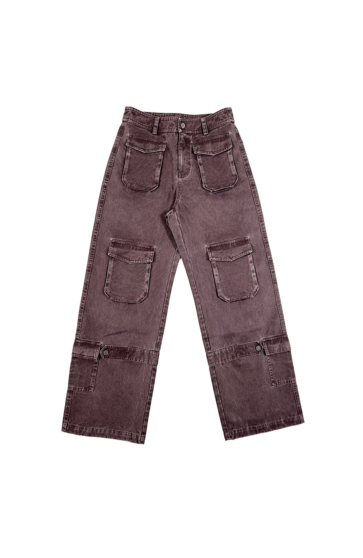 ELETEIZE Retro Washed Multi-Pocket Baggy Cargo Pants