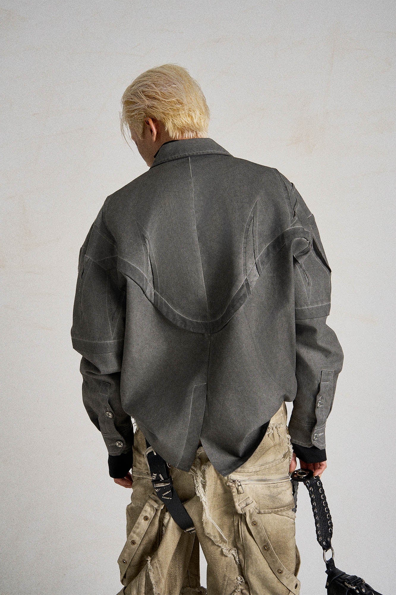 FLYERRER Deconstructed Distressed Blazer Jacket