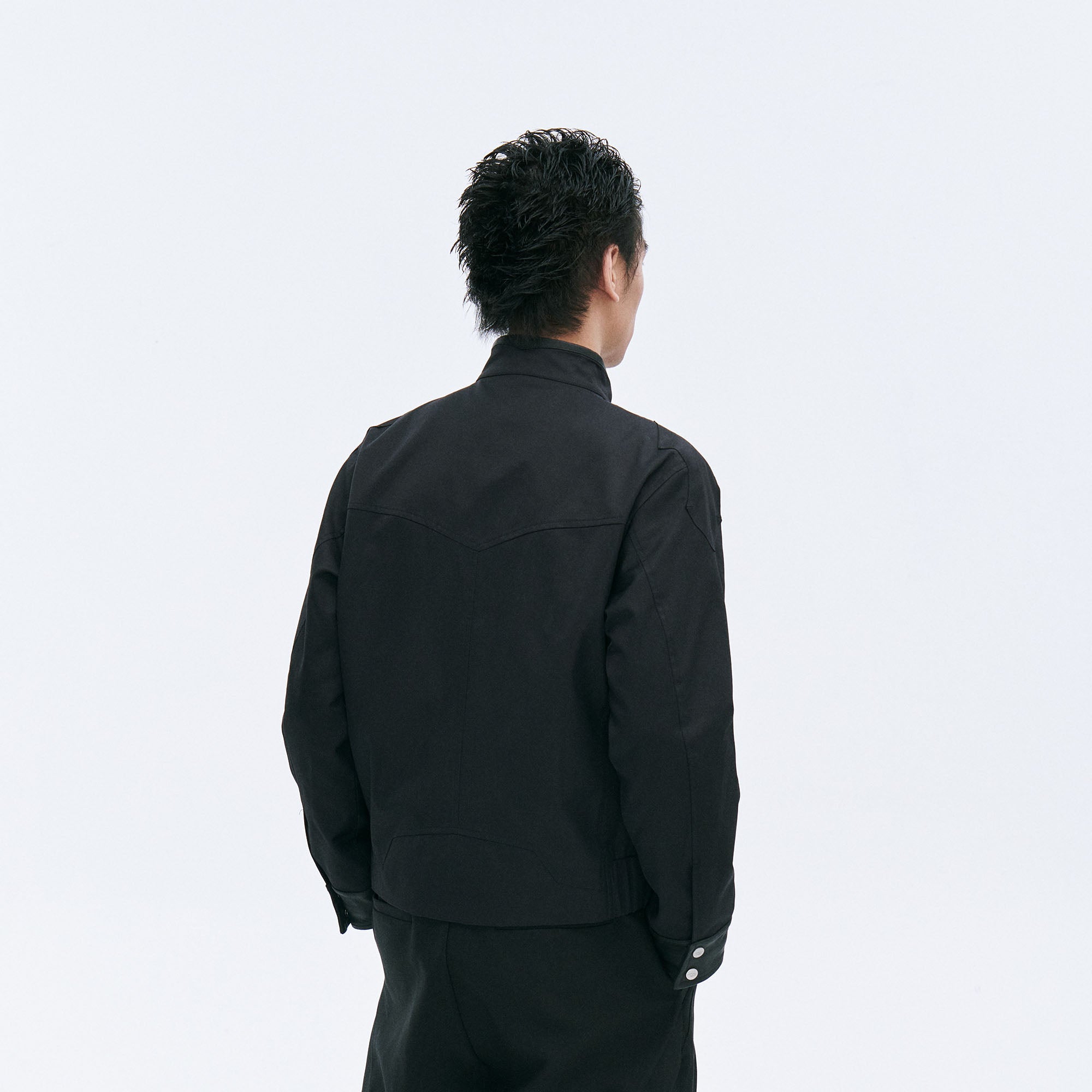 CATSSTAC Leather Panel Stand Collar Jacket, premium urban and streetwear designers apparel on PROJECTISR.com, CATSSTAC