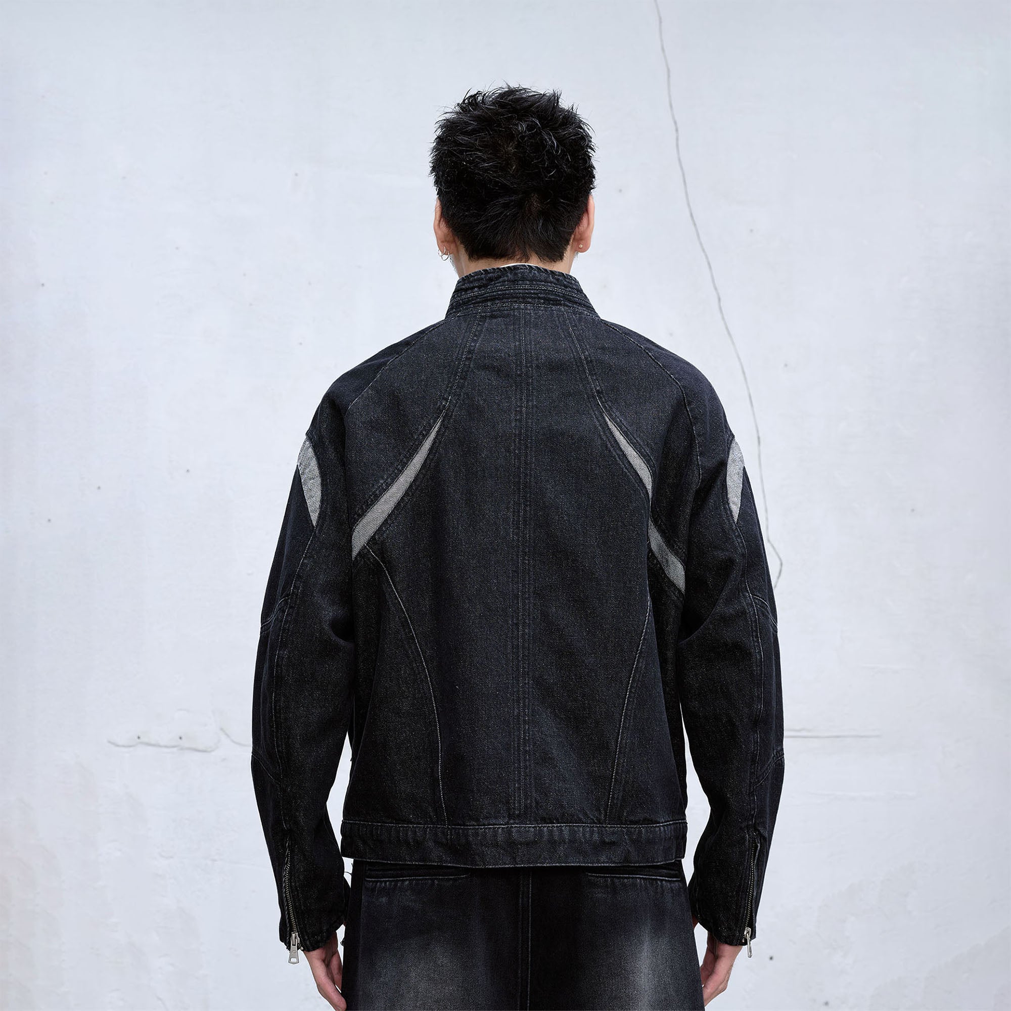 CATSSTAC Contrast Panel Denim Jacket, premium urban and streetwear designers apparel on PROJECTISR.com, CATSSTAC