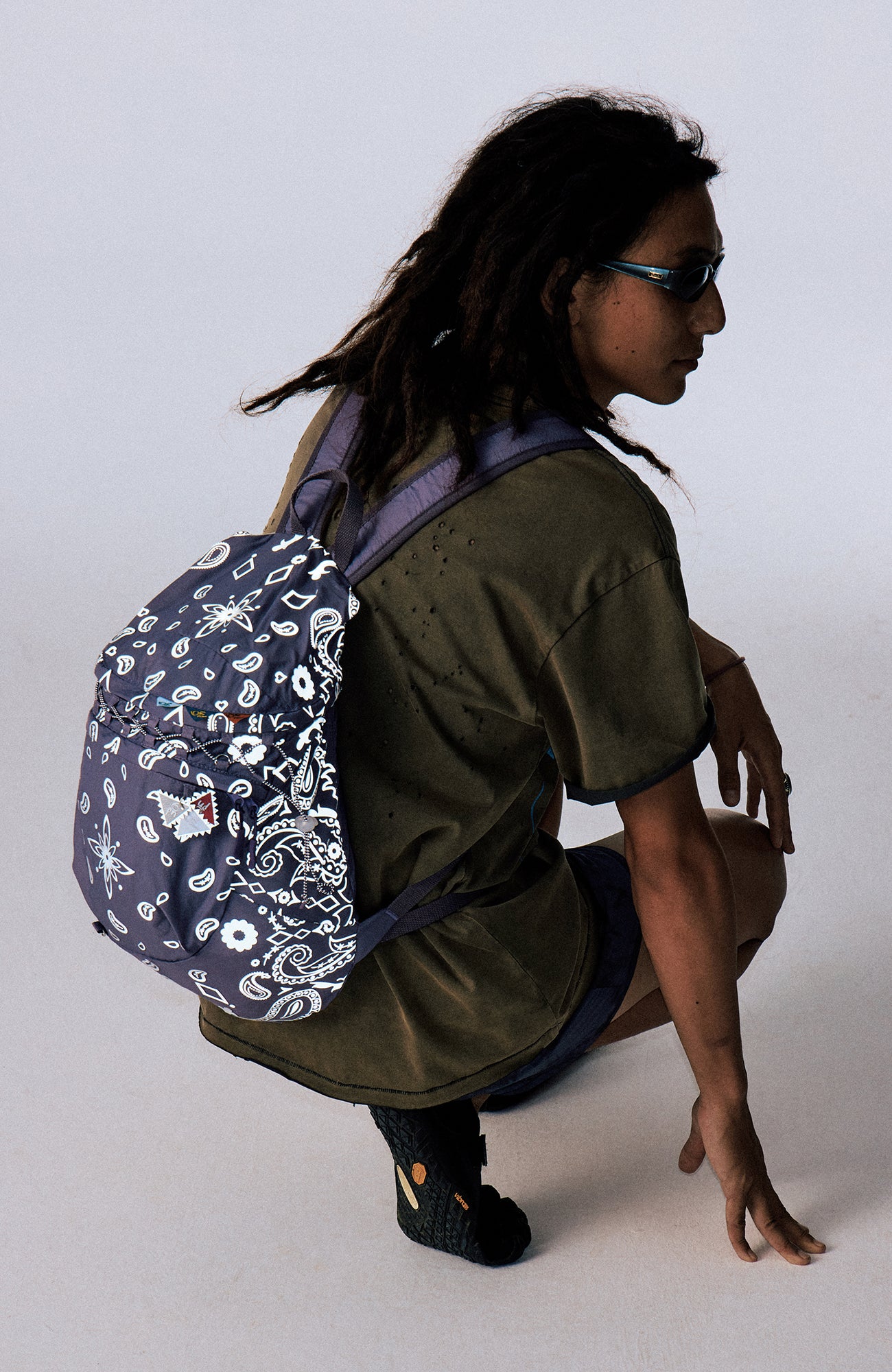 CONPCONP 3M Reflective Paisley Lightweight Backpack