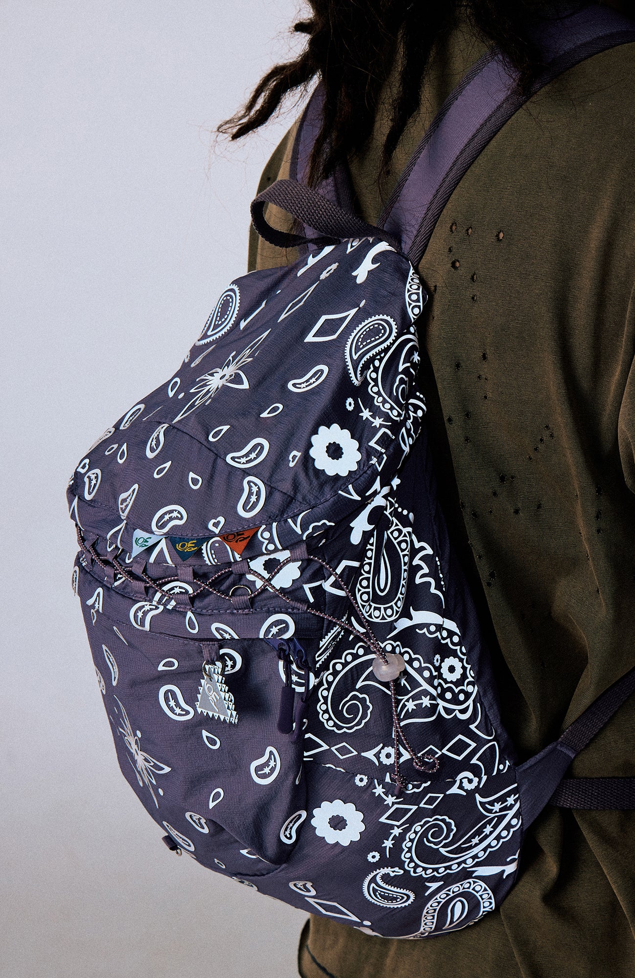 CONPCONP 3M Reflective Paisley Lightweight Backpack