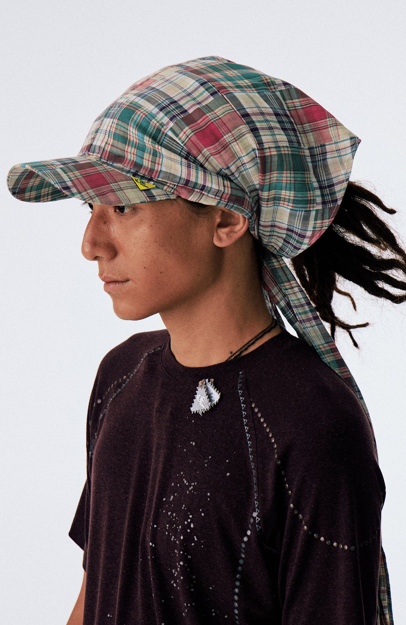 CONPCONP Retro Plaid Bandana Hat