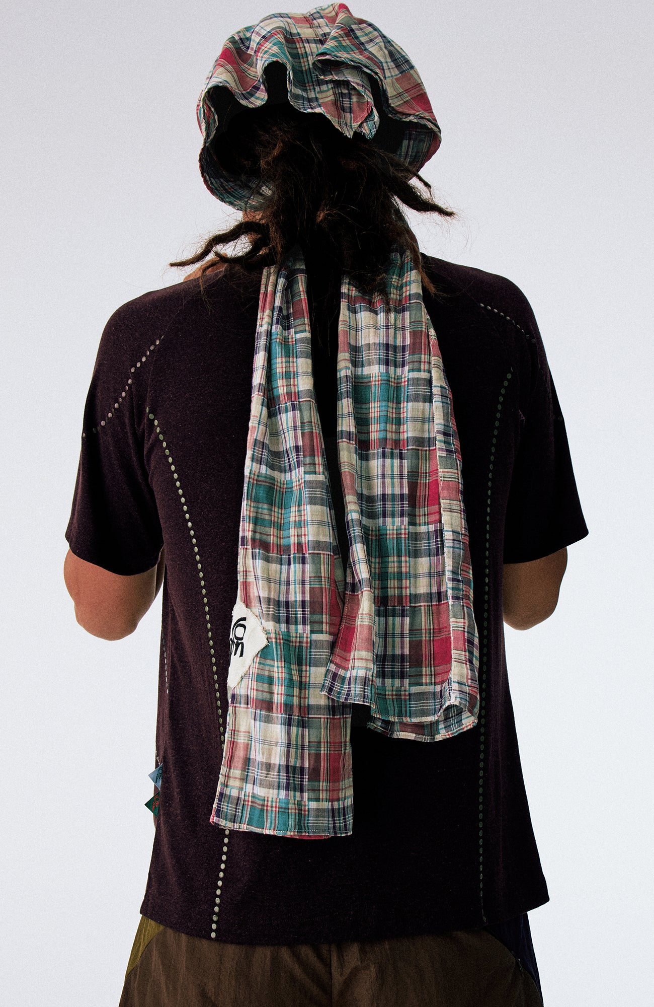 CONPCONP Retro Plaid Bandana Hat