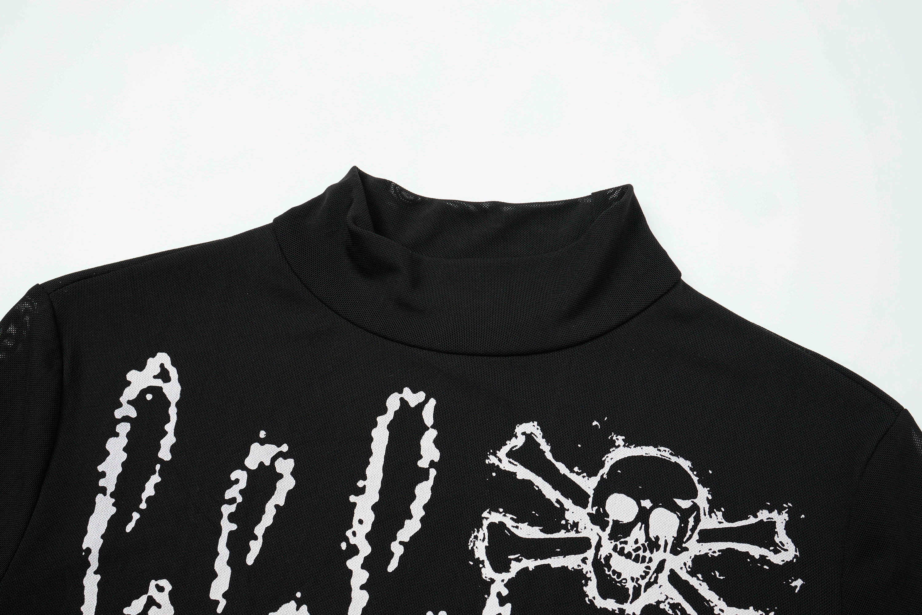 CLP Full-Print Graffiti Mesh Long-Sleeve Tee, premium urban and streetwear designers apparel on PROJECTISR.com, CLP