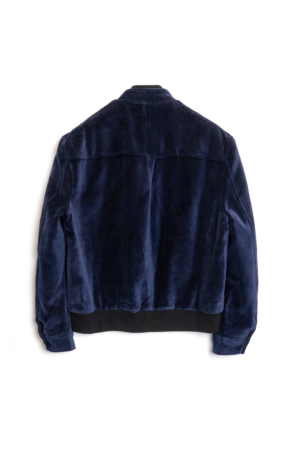 IN EXISTENCE Velvet-Texture Spliced Short Jacket