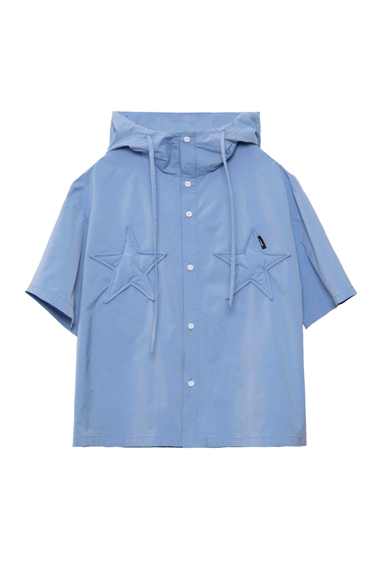 ASSEEN Star Patchwork Hooded Half Shirt, premium urban and streetwear designers apparel on PROJECTISR.com, ASSEEN