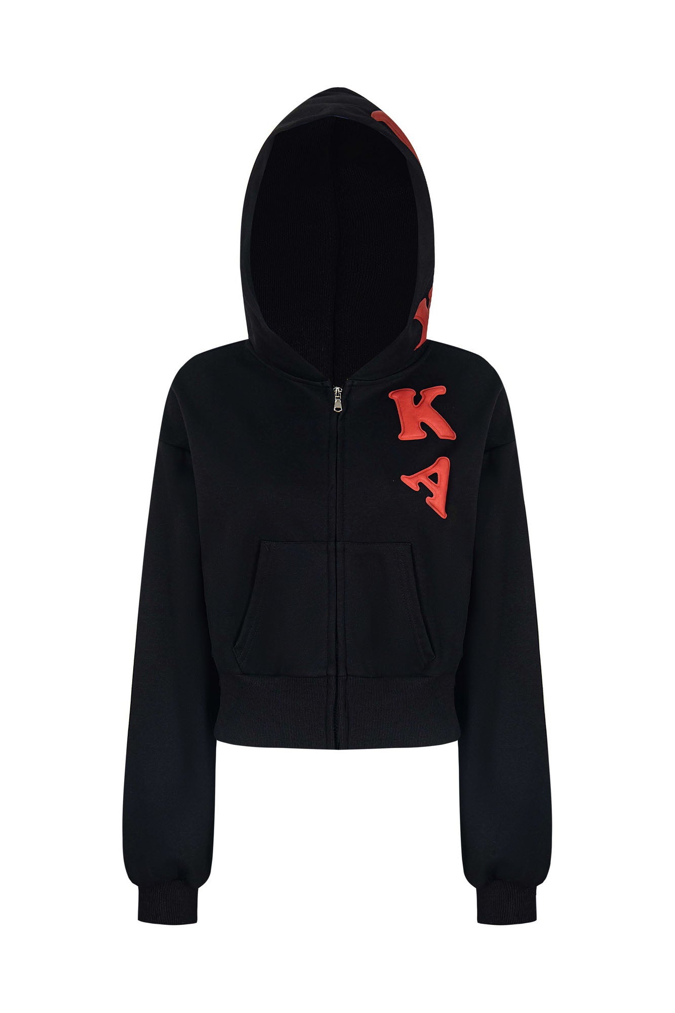 CLP Letter Patch Cropped Zip-Up Hoodie, premium urban and streetwear designers apparel on PROJECTISR.com, CLP