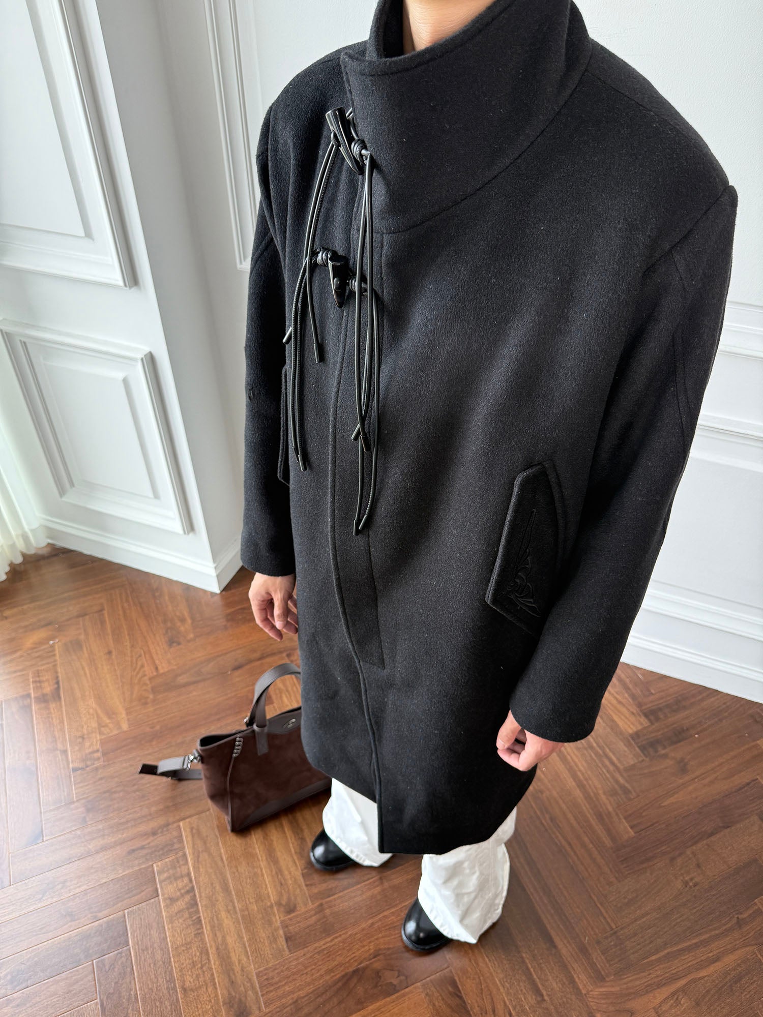 CATSSTAC Classic Toggle Button Wool Overcoat, premium urban and streetwear designers apparel on PROJECTISR.com, CATSSTAC