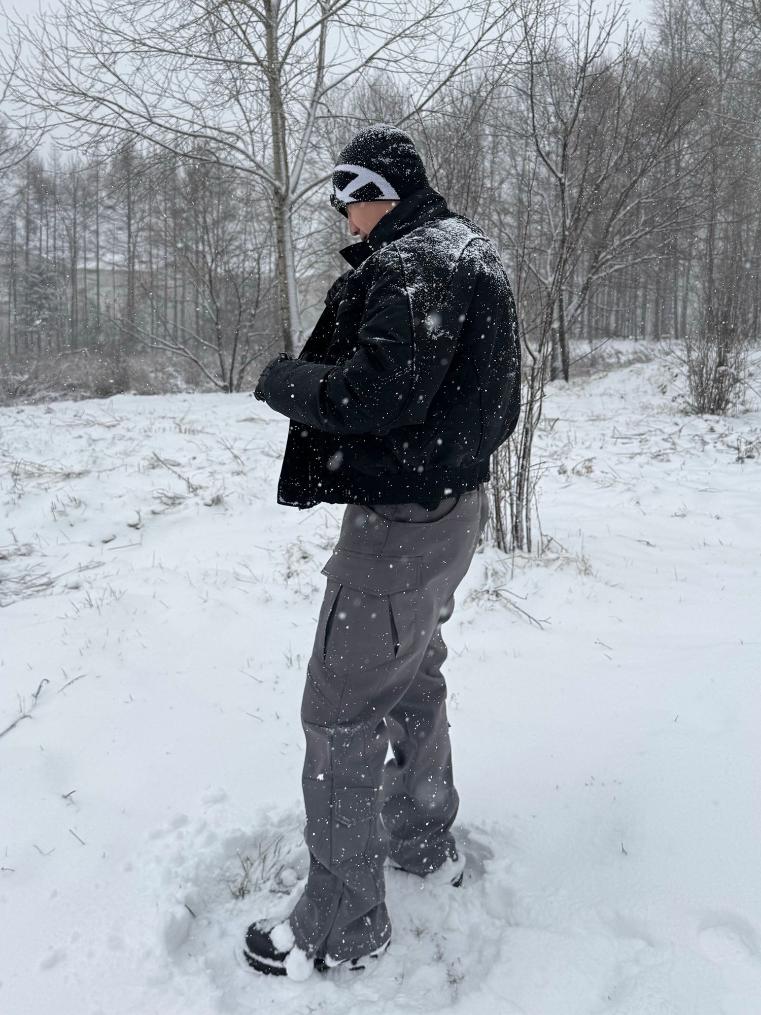 CATSSTAC Paneled Utility Fleece-Lined Cargo Pants