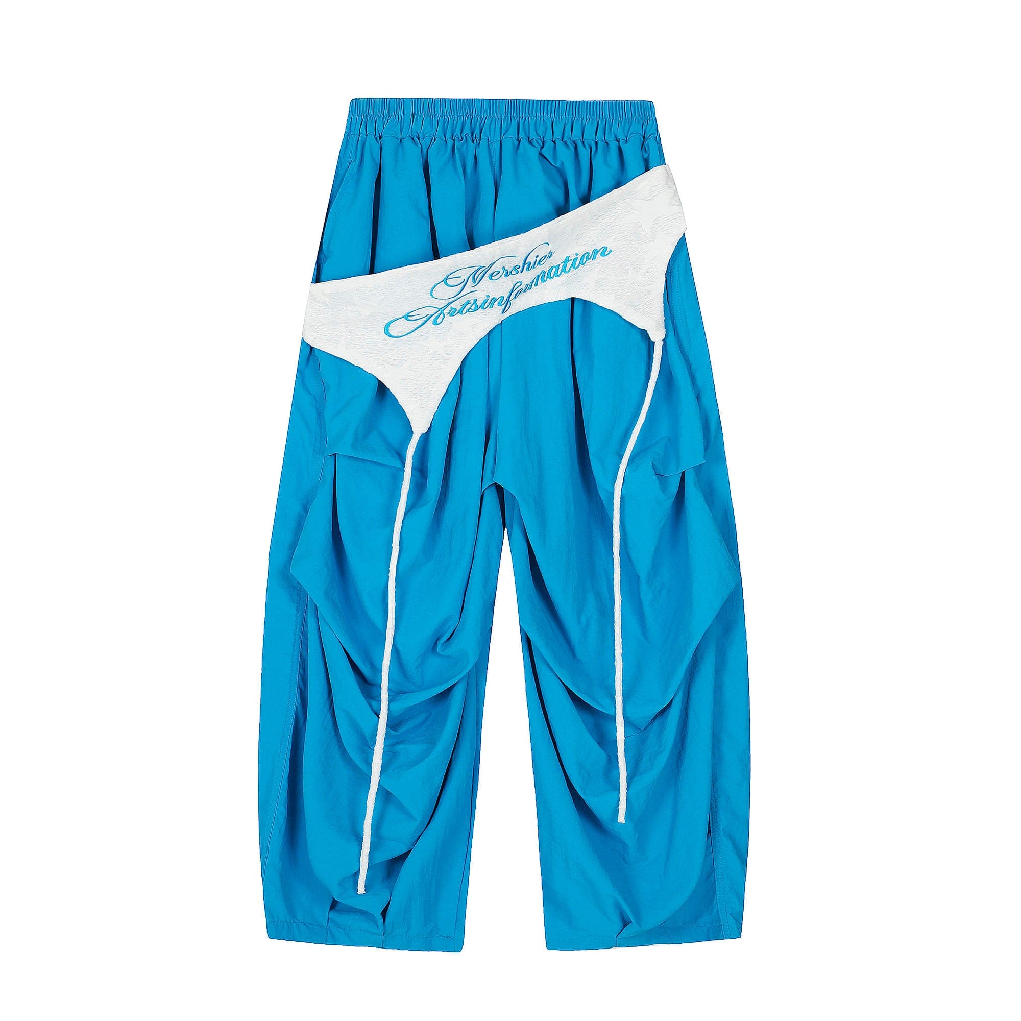 CLP Layered Crinkled Waist-Panel Parachute Pants, premium urban and streetwear designers apparel on PROJECTISR.com, CLP