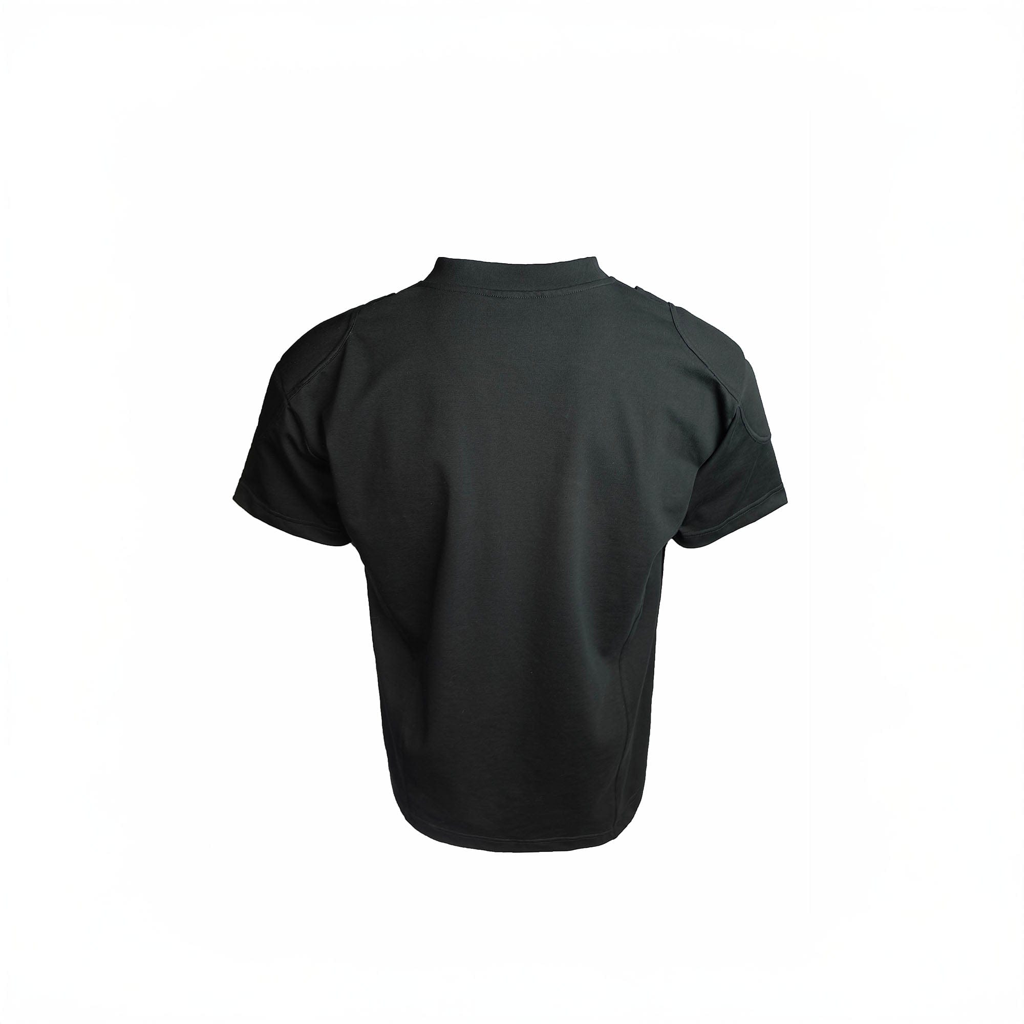 SSIN7 Spliced Padded Shoulder Mock T-Shirt, premium urban and streetwear designers apparel on PROJECTISR.com, SSIN7