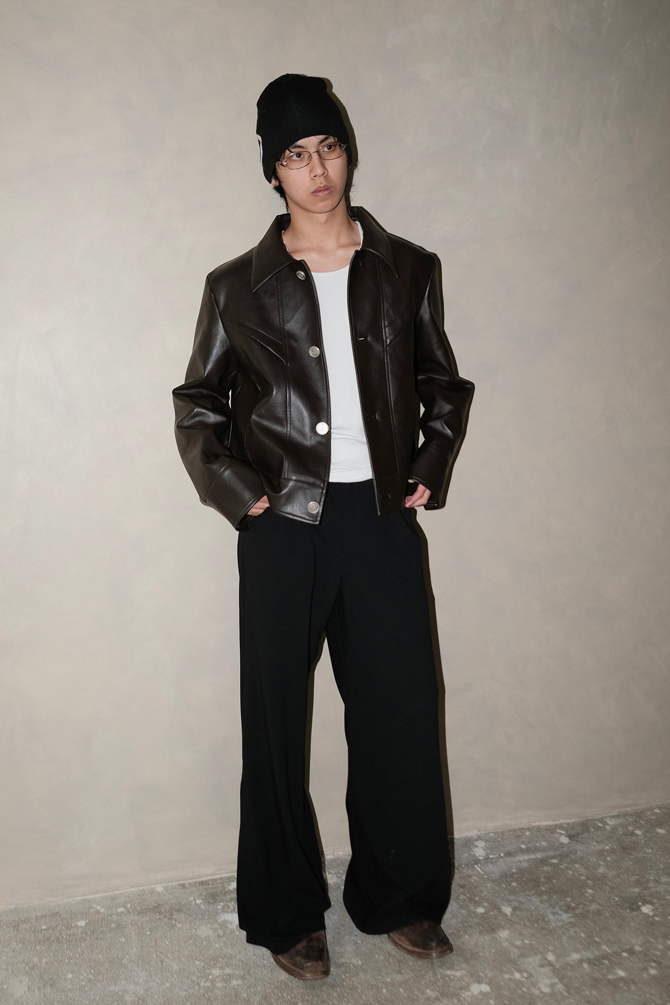 IN EXISTENCE Essential Paneled PU Jacket