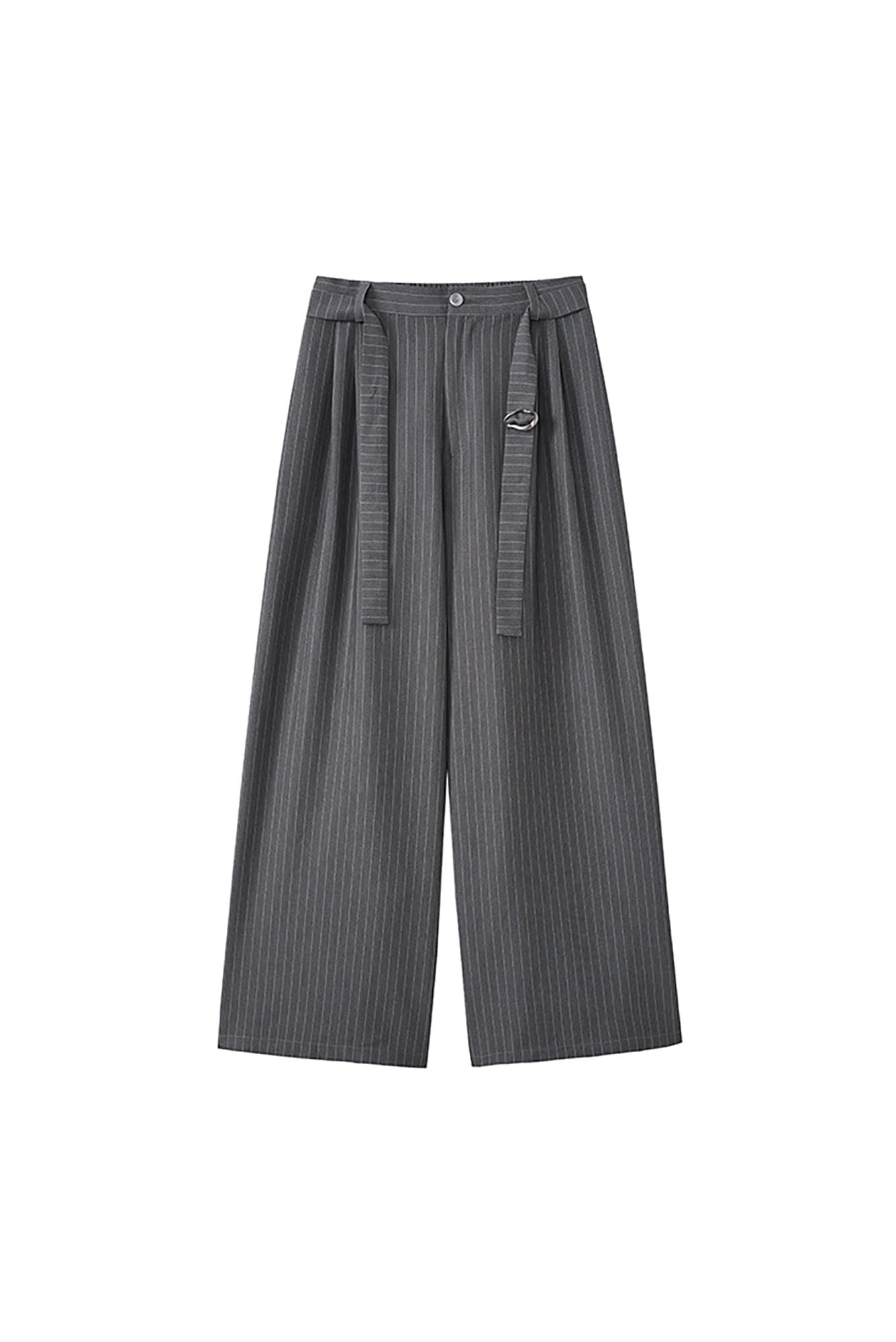 JIECHI Pinstriped Pleats Straight-Leg Trousers, premium urban and streetwear designers apparel on PROJECTISR.com, JIECHI